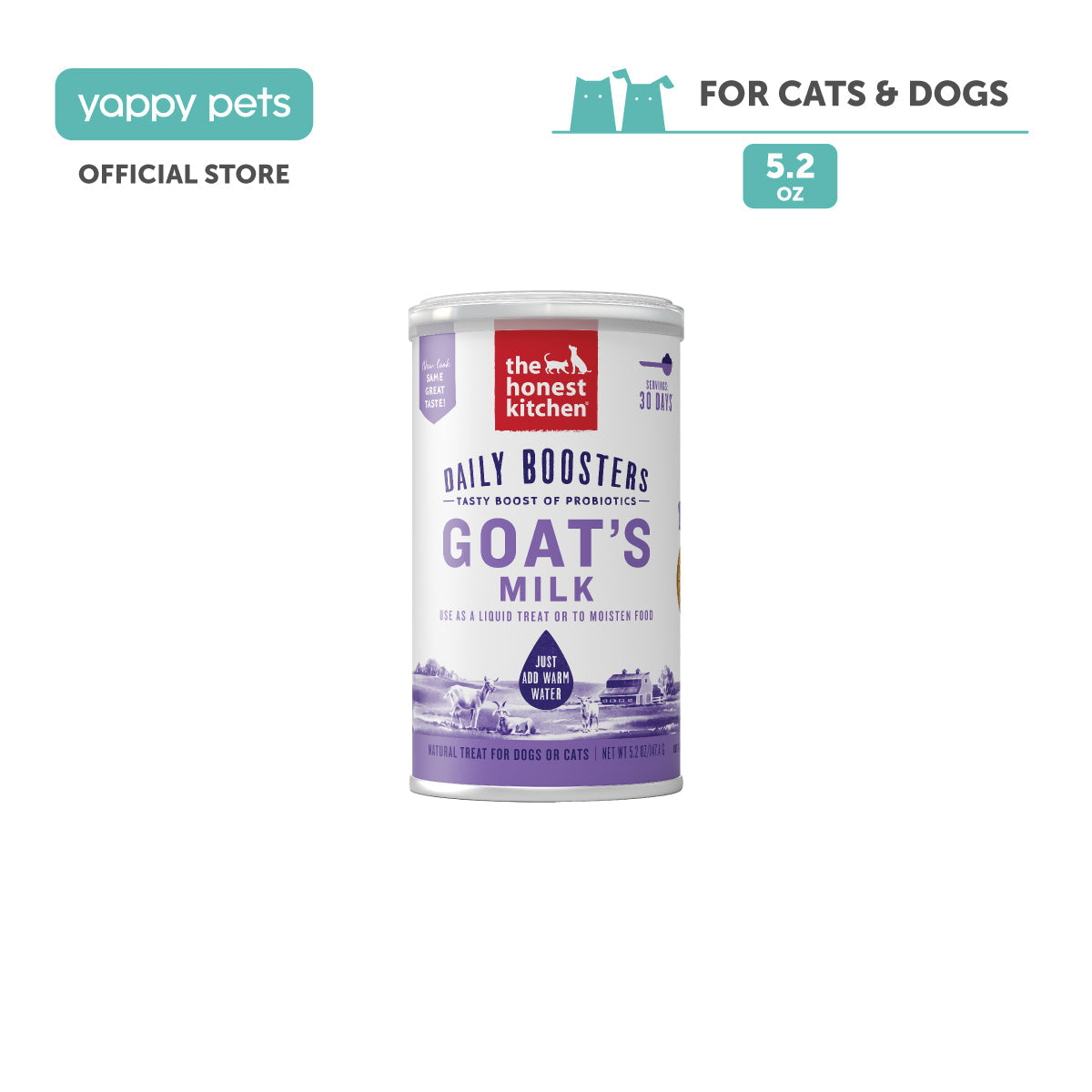 The Honest Kitchen Daily Boosters Dog Supplements & Broths Goat's Milk 5.2oz