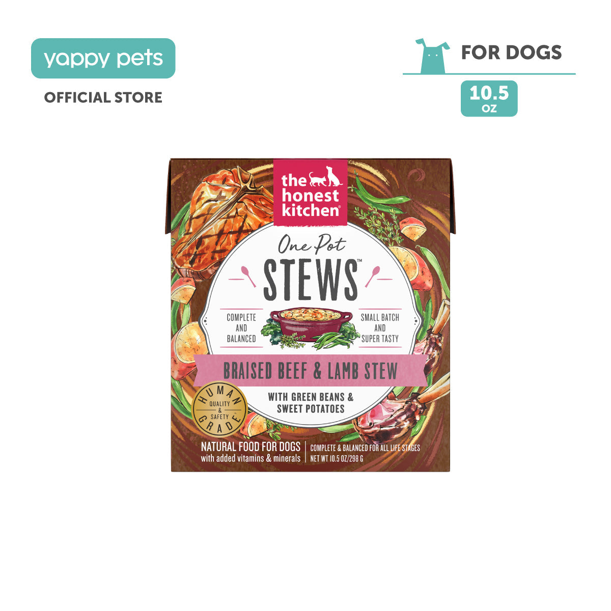 The Honest Kitchen One Pot Stews Wet Dog Food Braised Beef & Lamb 10.05oz