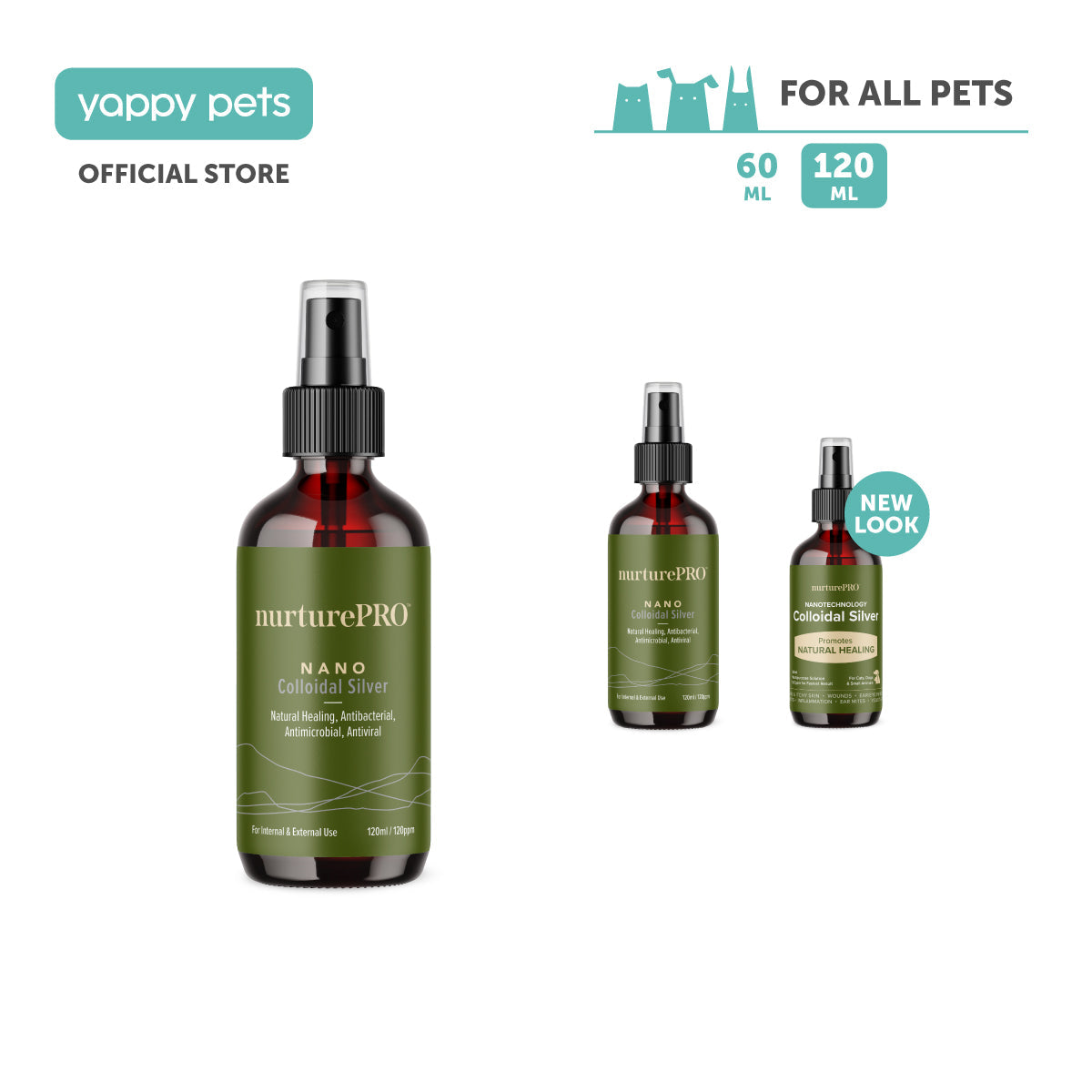 nurturepro™ NANO Colloidal Silver Dog, Cat & Small Pets Wounds Treatment (2 Sizes)