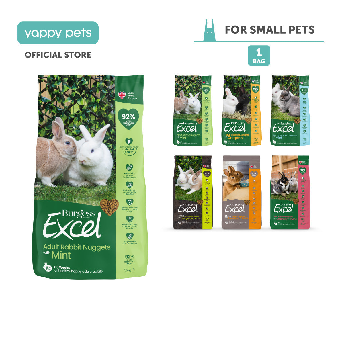 Burgess Excel Rabbit Nuggets 1.5kg