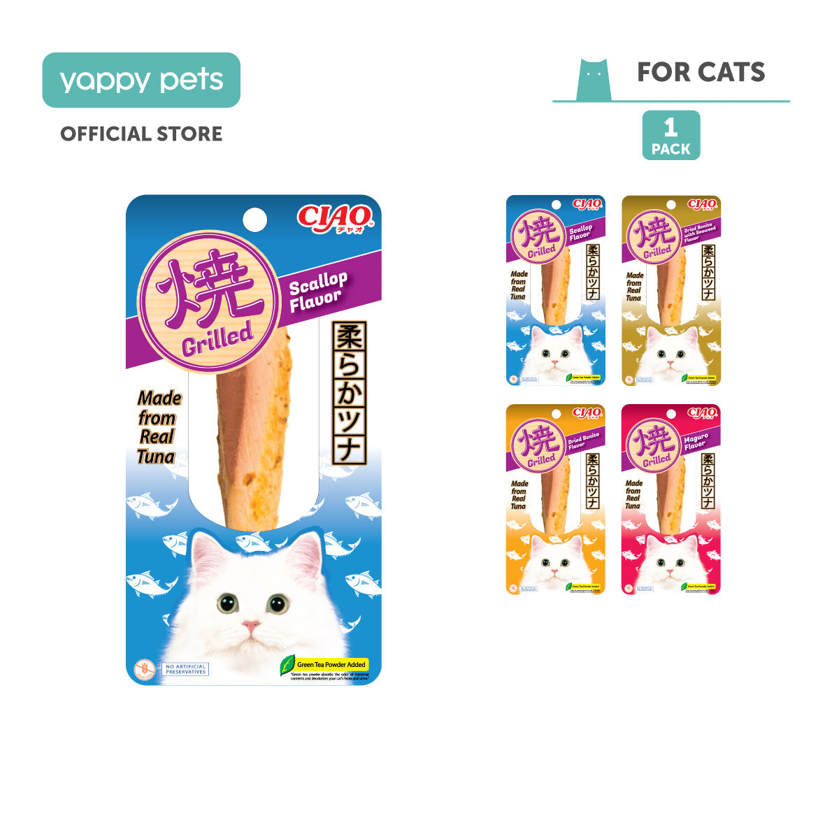 Ciao Grilled Tuna Fillet Cat Treats 15g