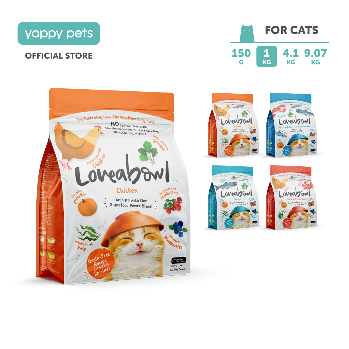Loveabowl Grain Free Cat Dry Food 1kg