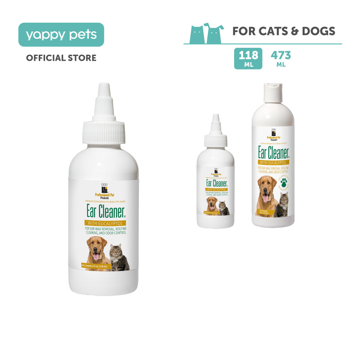 PPP Ear Cleaner For Dogs & Cats 118ml