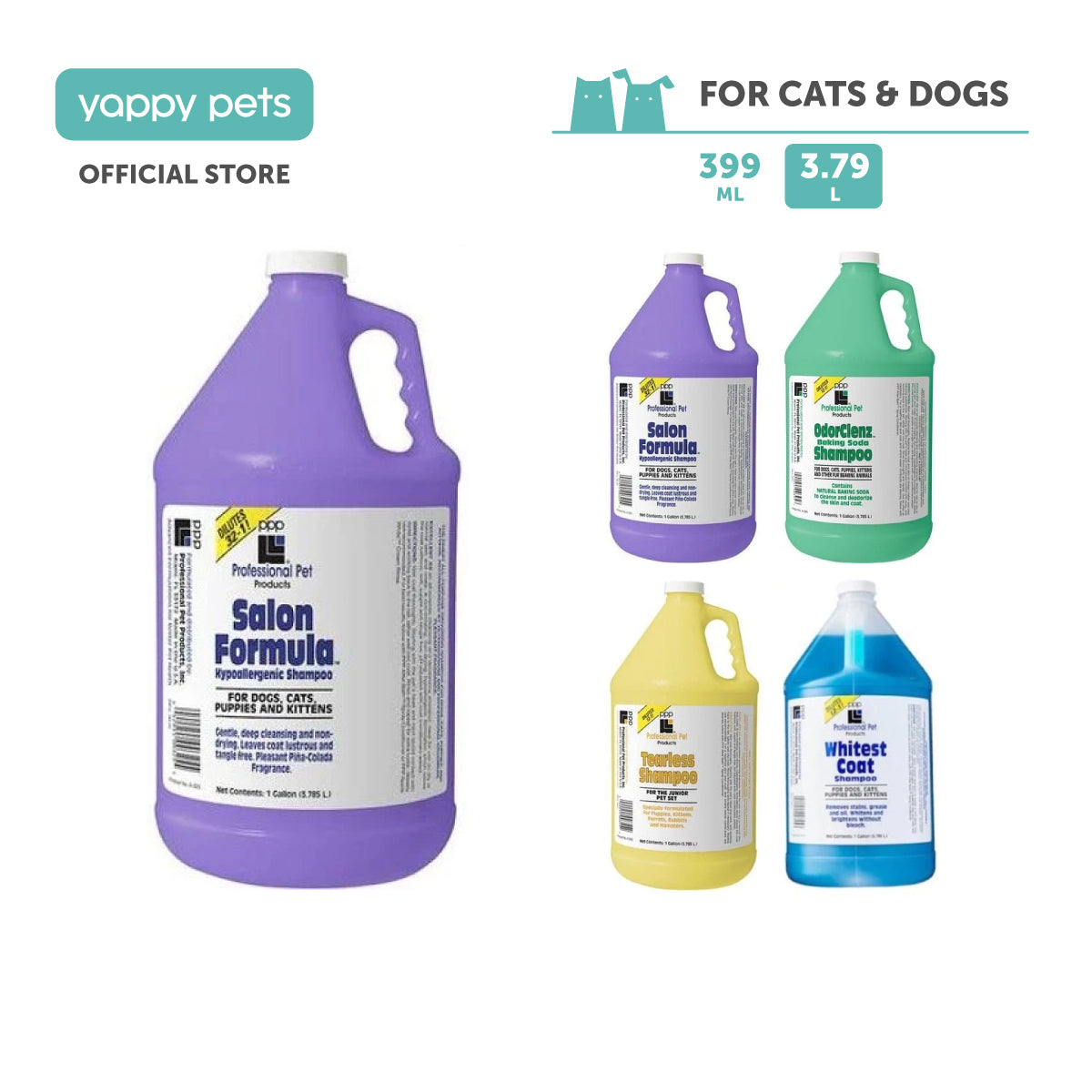 PPP Specialty Shampoo for Dogs & Cats 3.7L
