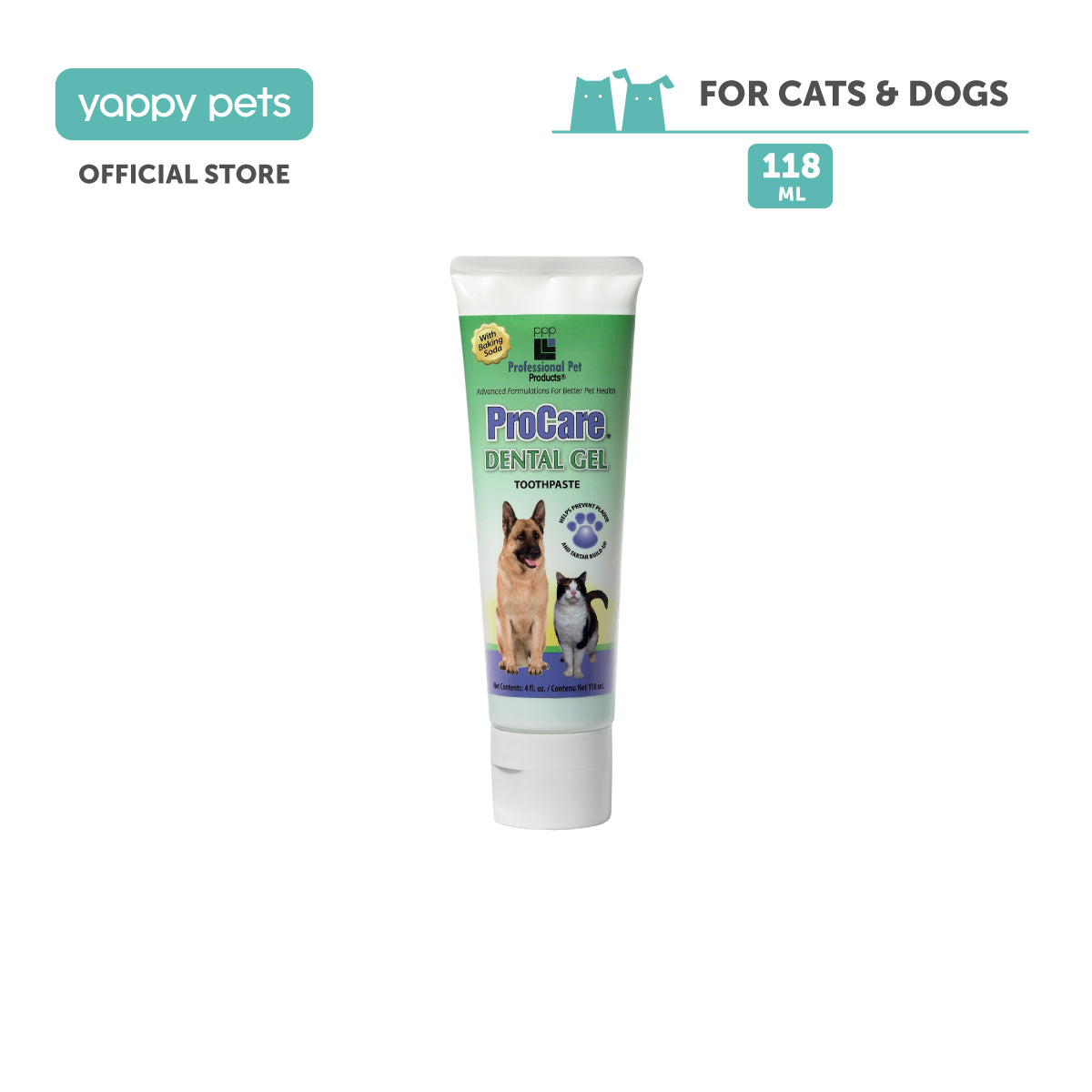 PPP ProCare Dental Gel Toothpaste For Dogs & Cats 118ml