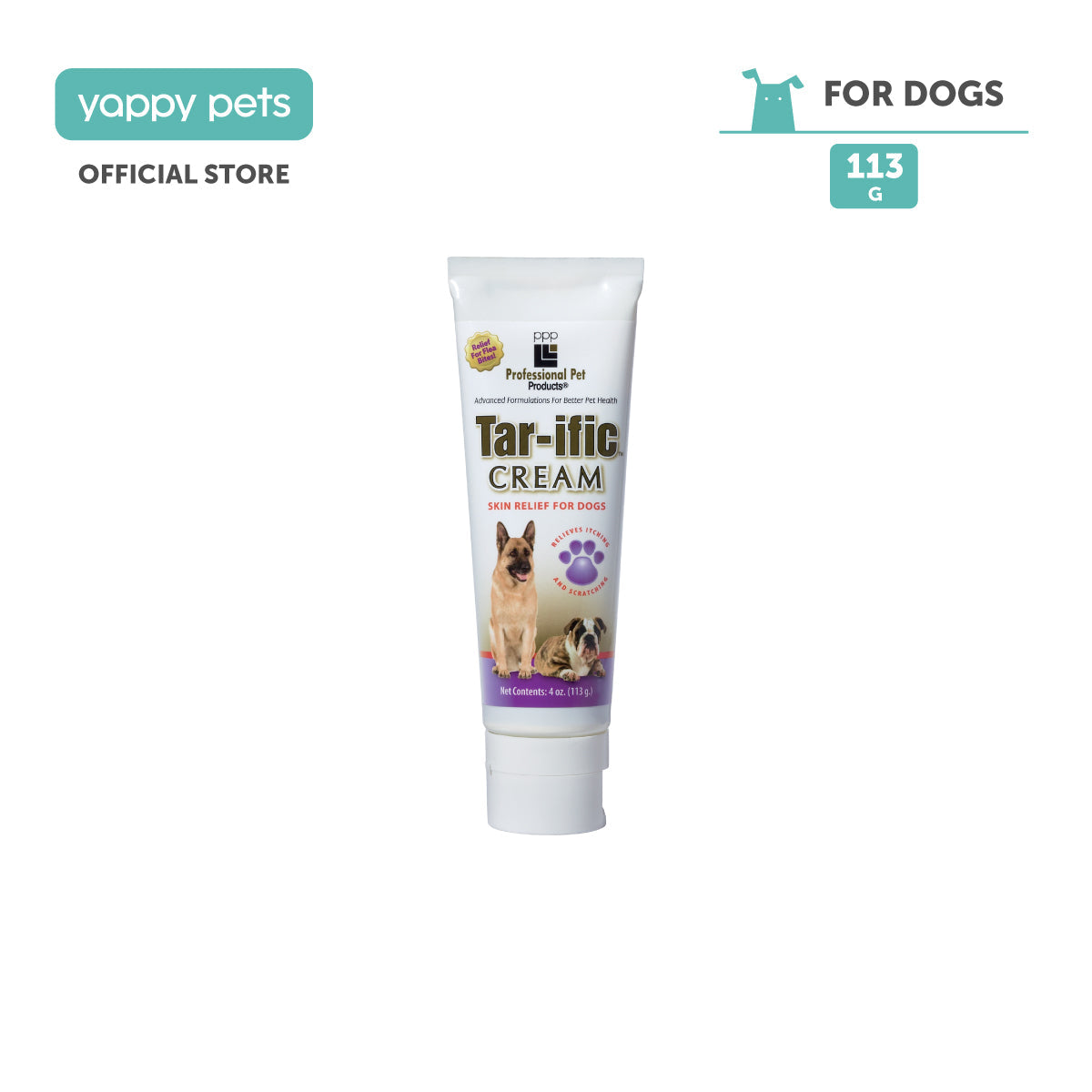 PPP Tar-ific Skin Relief Itch Relief Cream for Dogs & Puppies 118ml