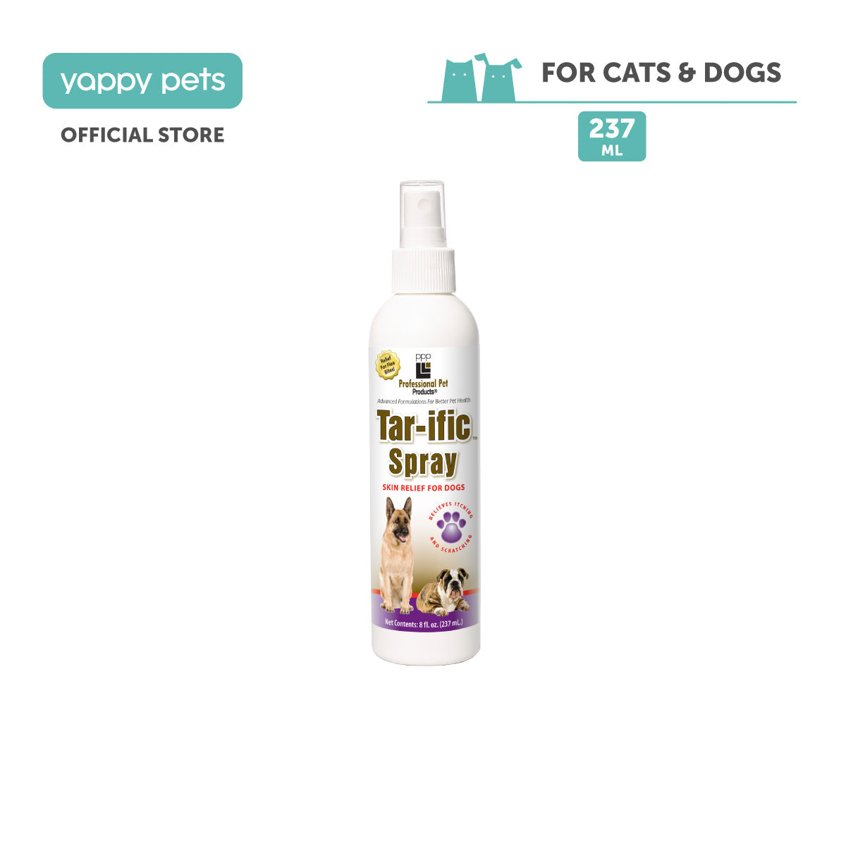 PPP Tar-ific Skin Relief Itch Relief Spray for Dogs & Puppies 237ml