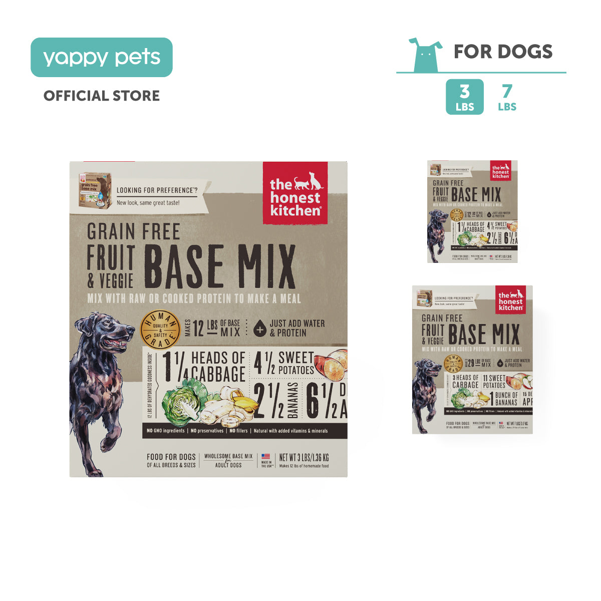 The Honest Kitchen Dehydrated Grain Free Fruit & Veggie Dog Food 3lbs