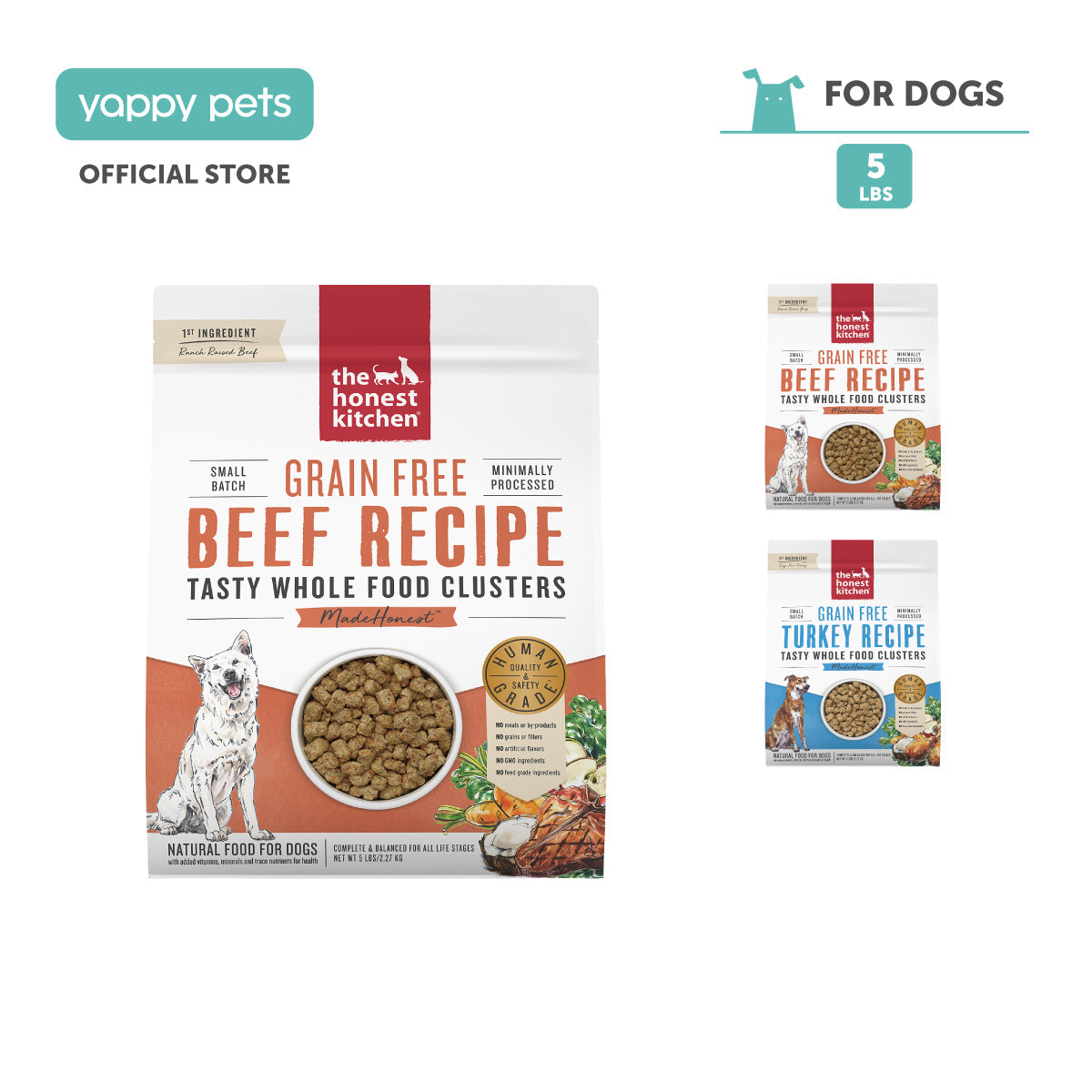 The Honest Kitchen Tasty Whole Food Clusters Grain Free Dog Food 5lbs