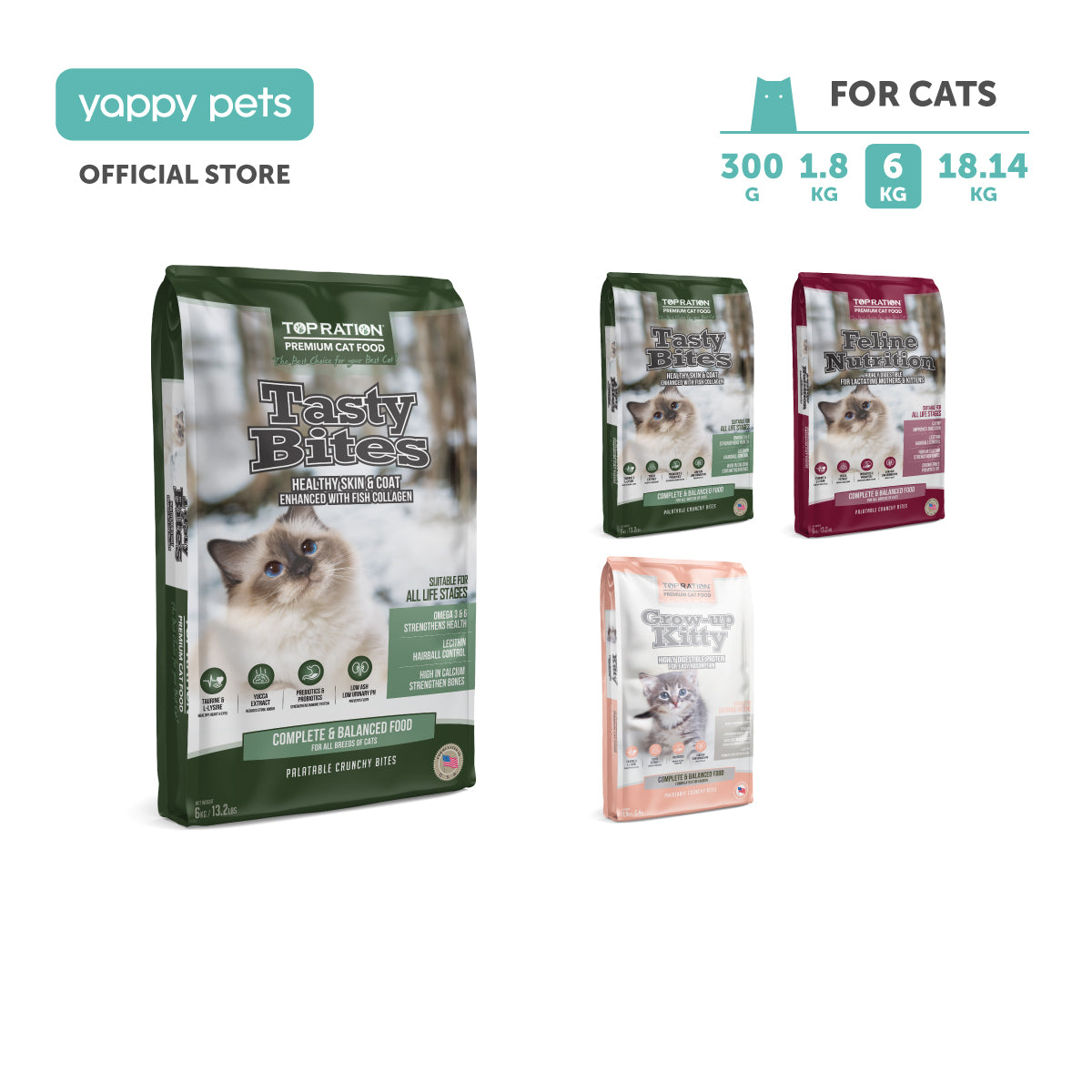 Top Ration Premium Cat Dry Food 6kg