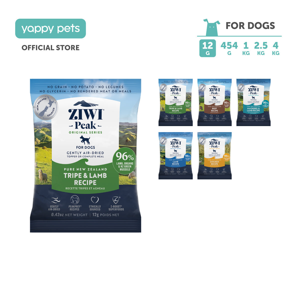 Ziwi Peak Originals Air Dried Dog Food Trial Pack 12g