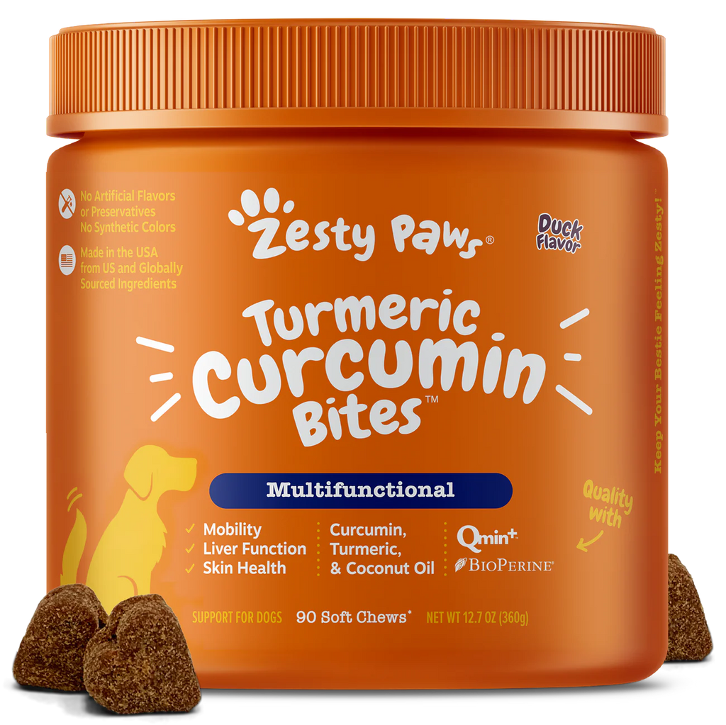 Zesty Paws Turmeric Curcumin Bites Dog Supplements 90ct