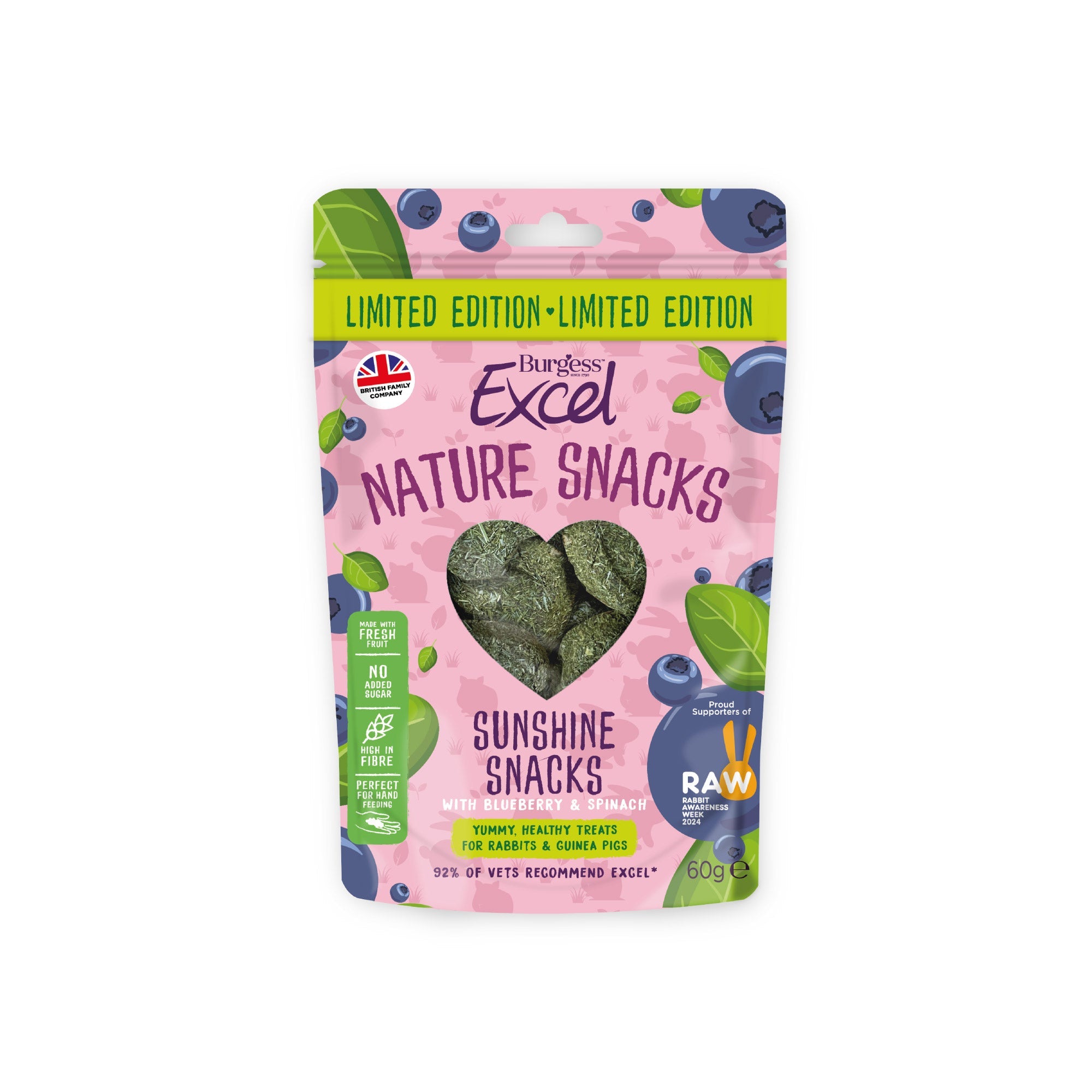 Burgess Excel Nature Baked Snacks Small Animals Treats 60g