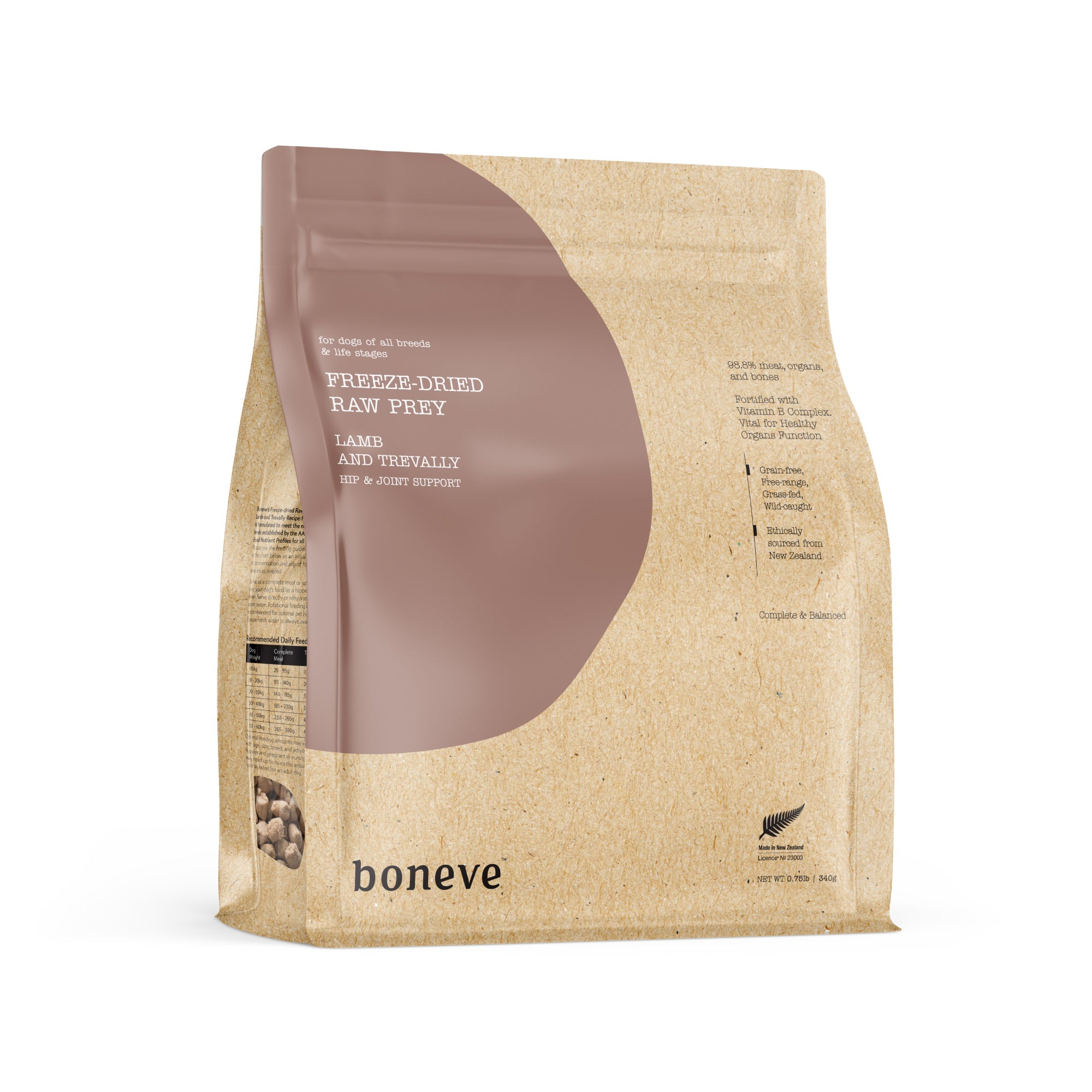 Boneve Freeze Dried Dog Food 340g