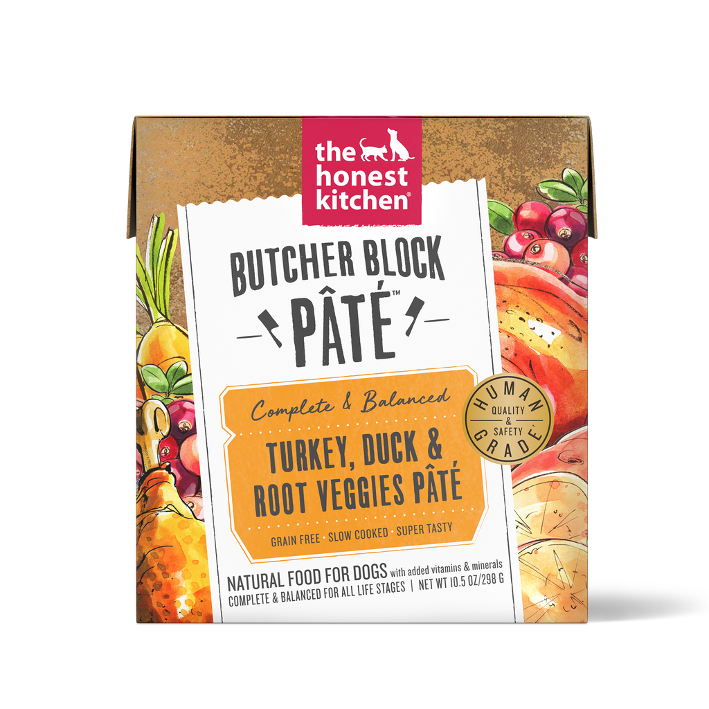 The Honest Kitchen Butcher Block Pate Wet Dog Food Turkey, Duck & Root Veggies 10.05oz