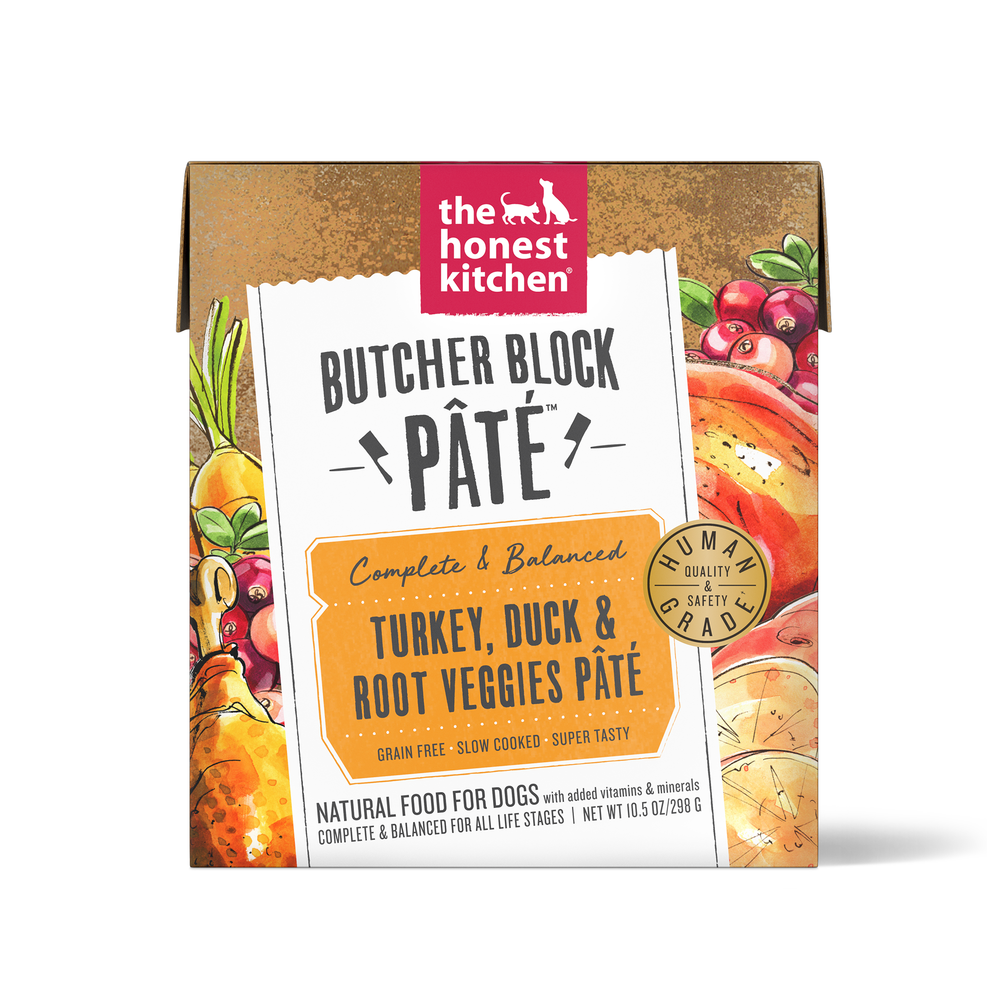 The Honest Kitchen Butcher Block Pate Wet Dog Food Turkey, Duck & Root Veggies 10.05oz