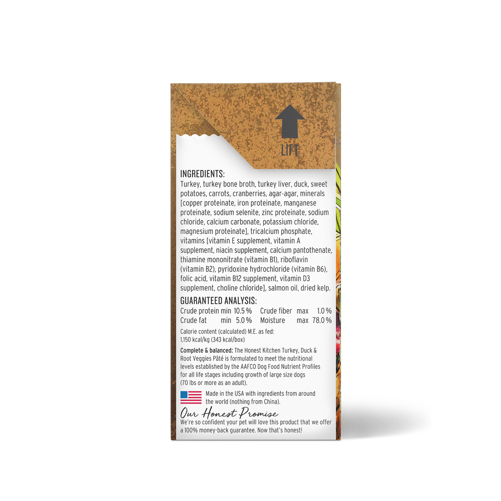 The Honest Kitchen Butcher Block Pate Wet Dog Food Turkey, Duck & Root Veggies 10.05oz