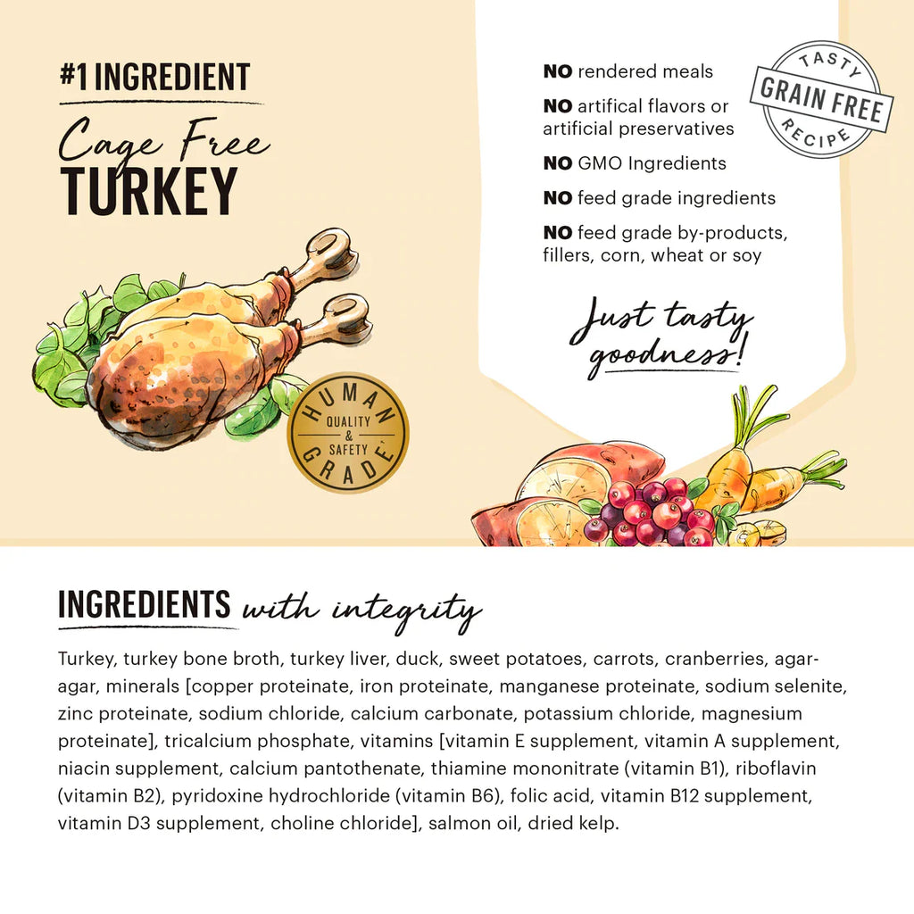 The Honest Kitchen Butcher Block Pate Wet Dog Food Turkey, Duck & Root Veggies 10.05oz