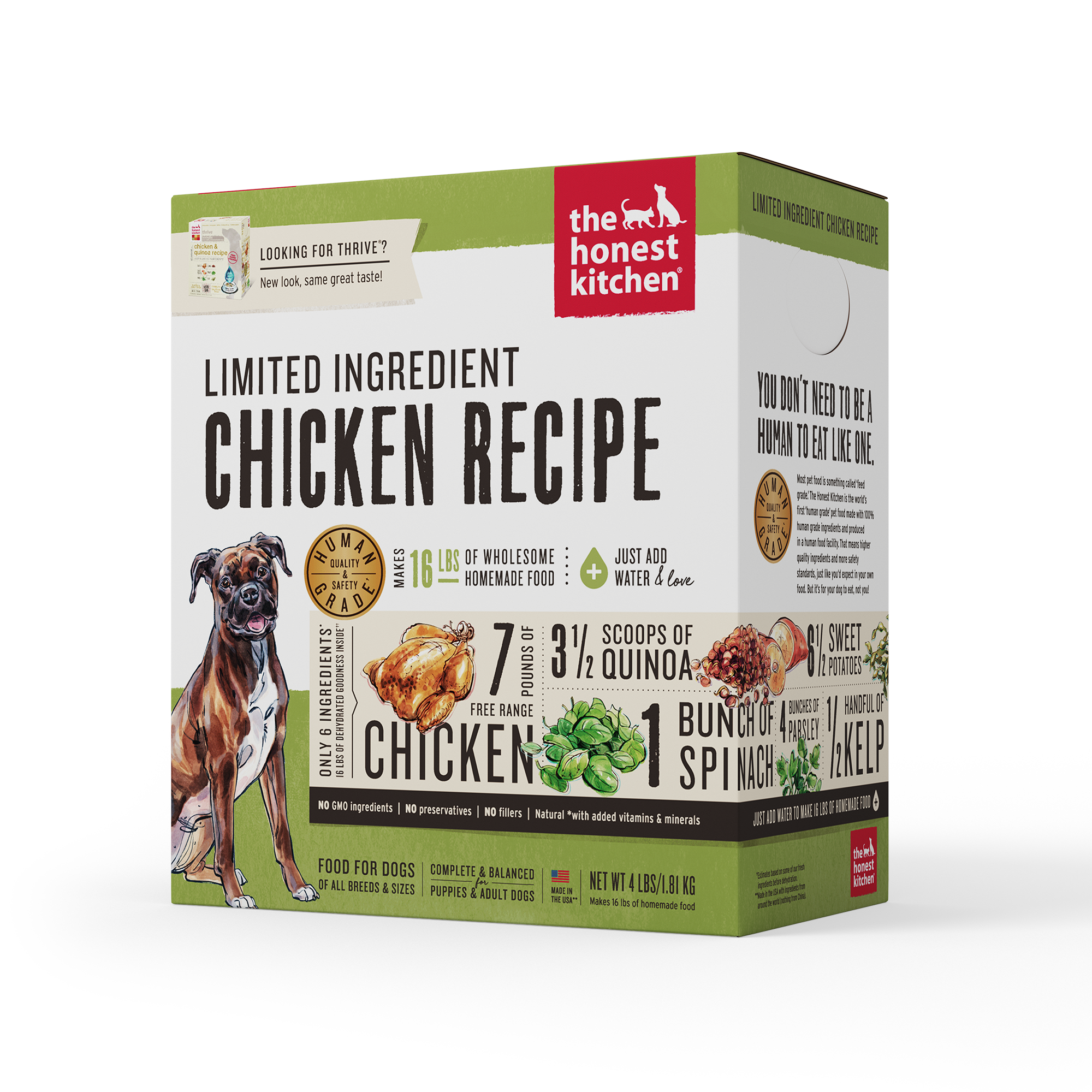 The Honest Kitchen Dehydrated Limited Ingredient Chicken Dog Food 10lbs