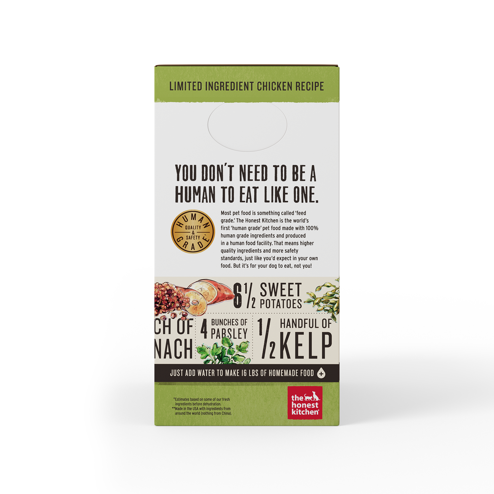 The Honest Kitchen Dehydrated Limited Ingredient Chicken Dog Food 10lbs