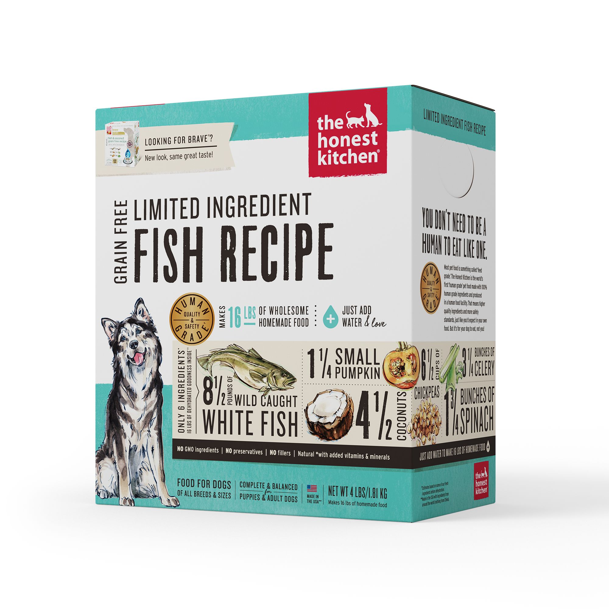 The Honest Kitchen Dehydrated Limited Ingredient Grain Free Fish Dog Food 10lbs