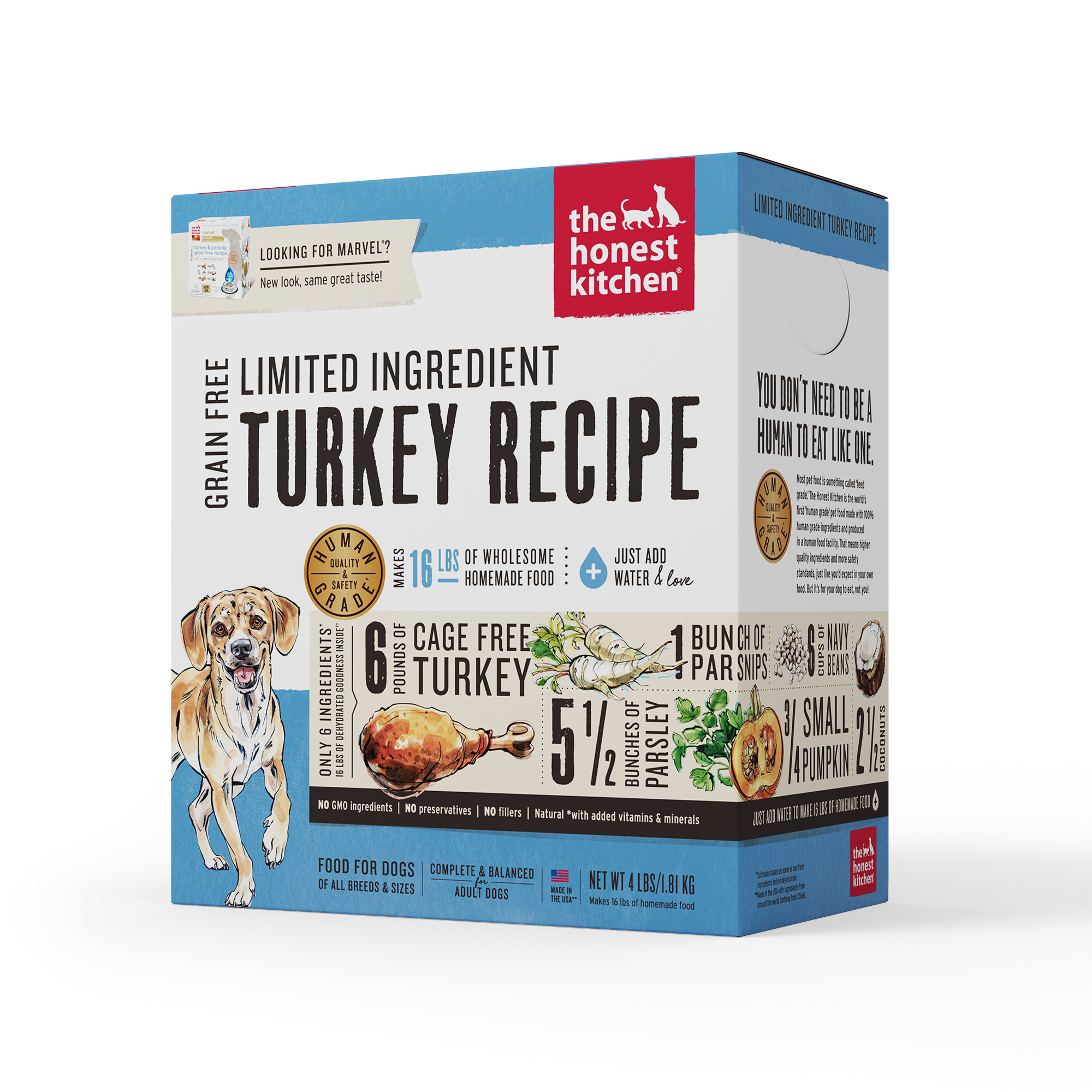 The Honest Kitchen Dehydrated Limited Ingredient Grain Free Turkey Dog Food 10lbs