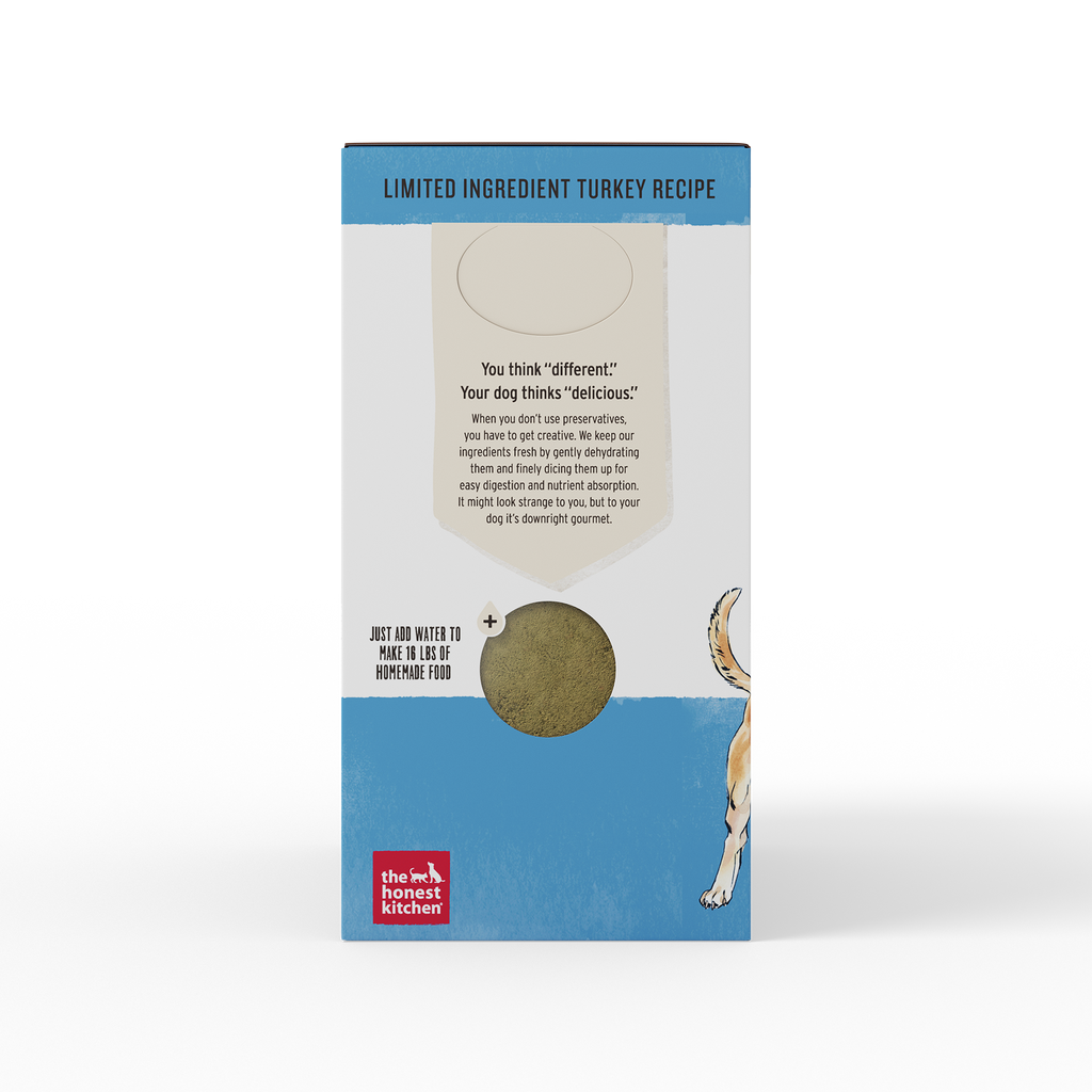 The Honest Kitchen Dehydrated Limited Ingredient Grain Free Turkey Dog Food 4lbs