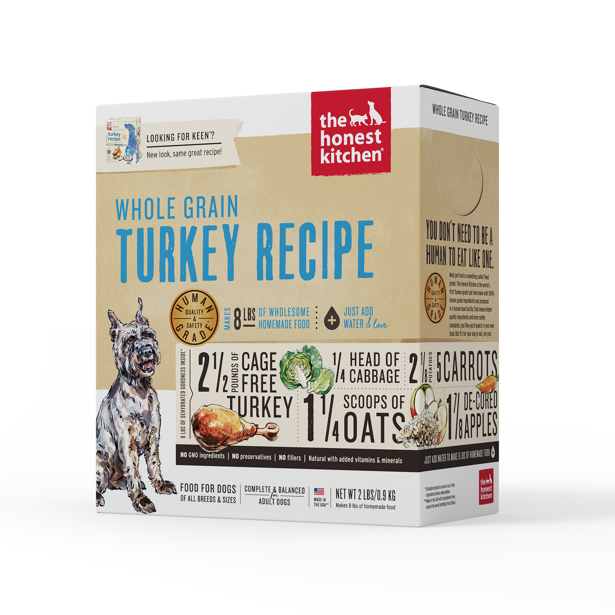 The Honest Kitchen Dehydrated Whole Grain Dog Food Turkey 10lbs