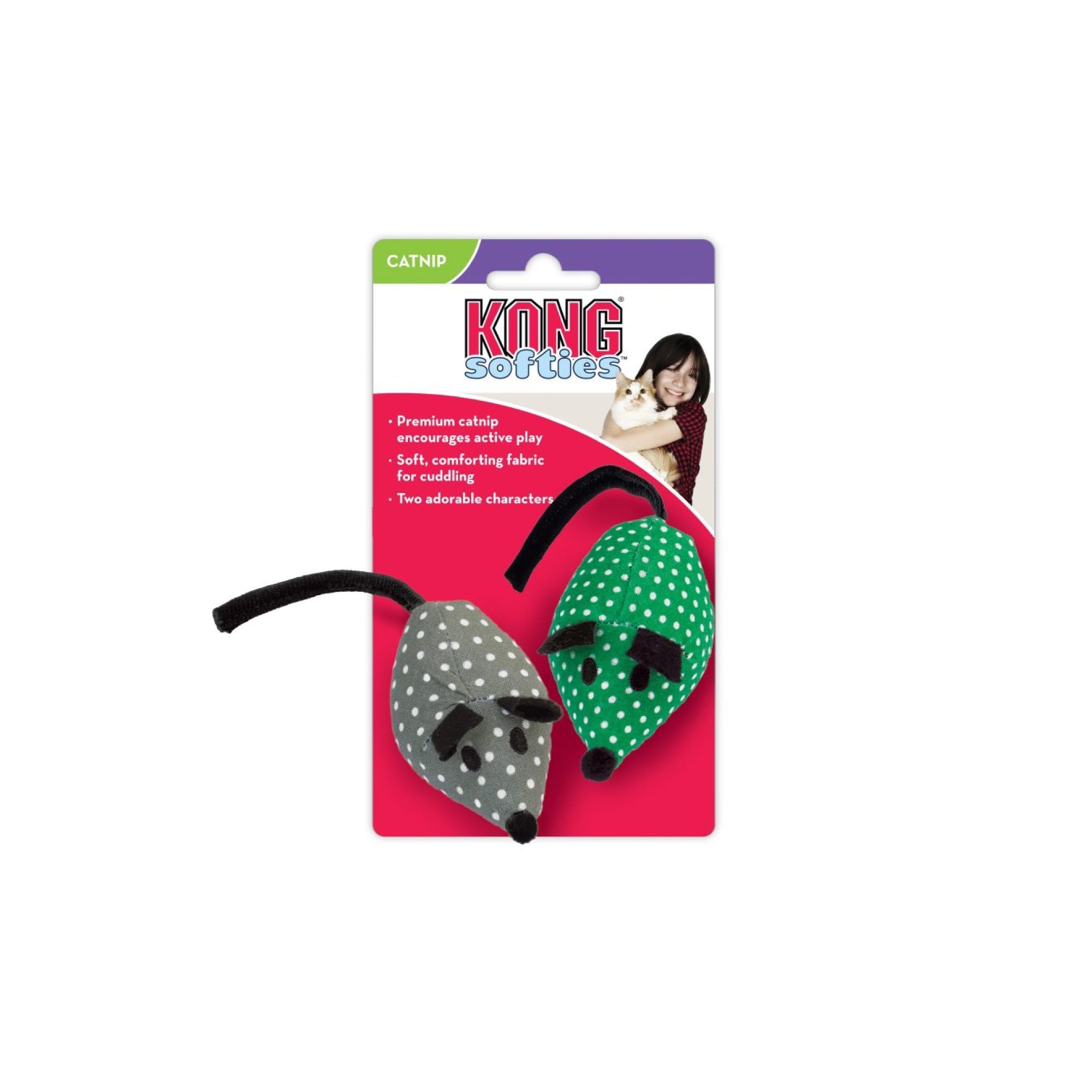 KONG Softies Soft Fabric Catnip Cat Toy