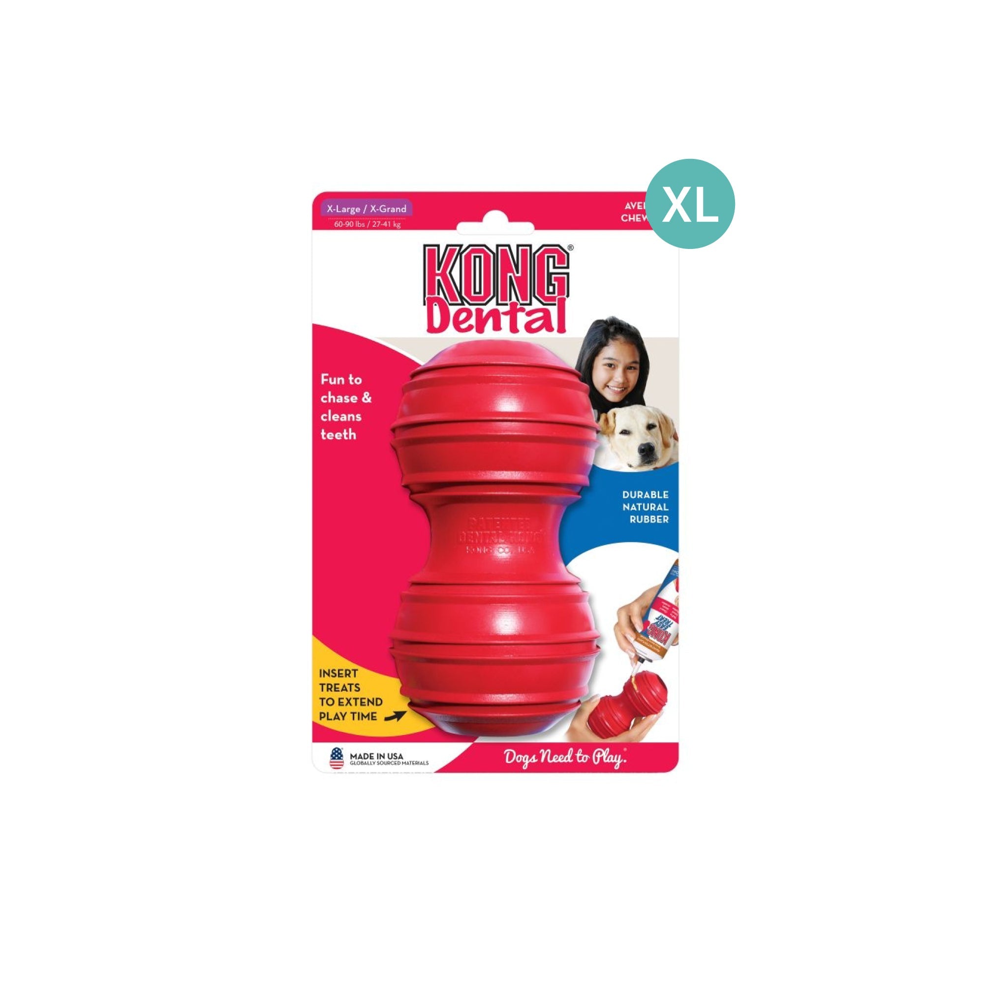KONG Classic Dental Teeth Cleanser Dog Toy