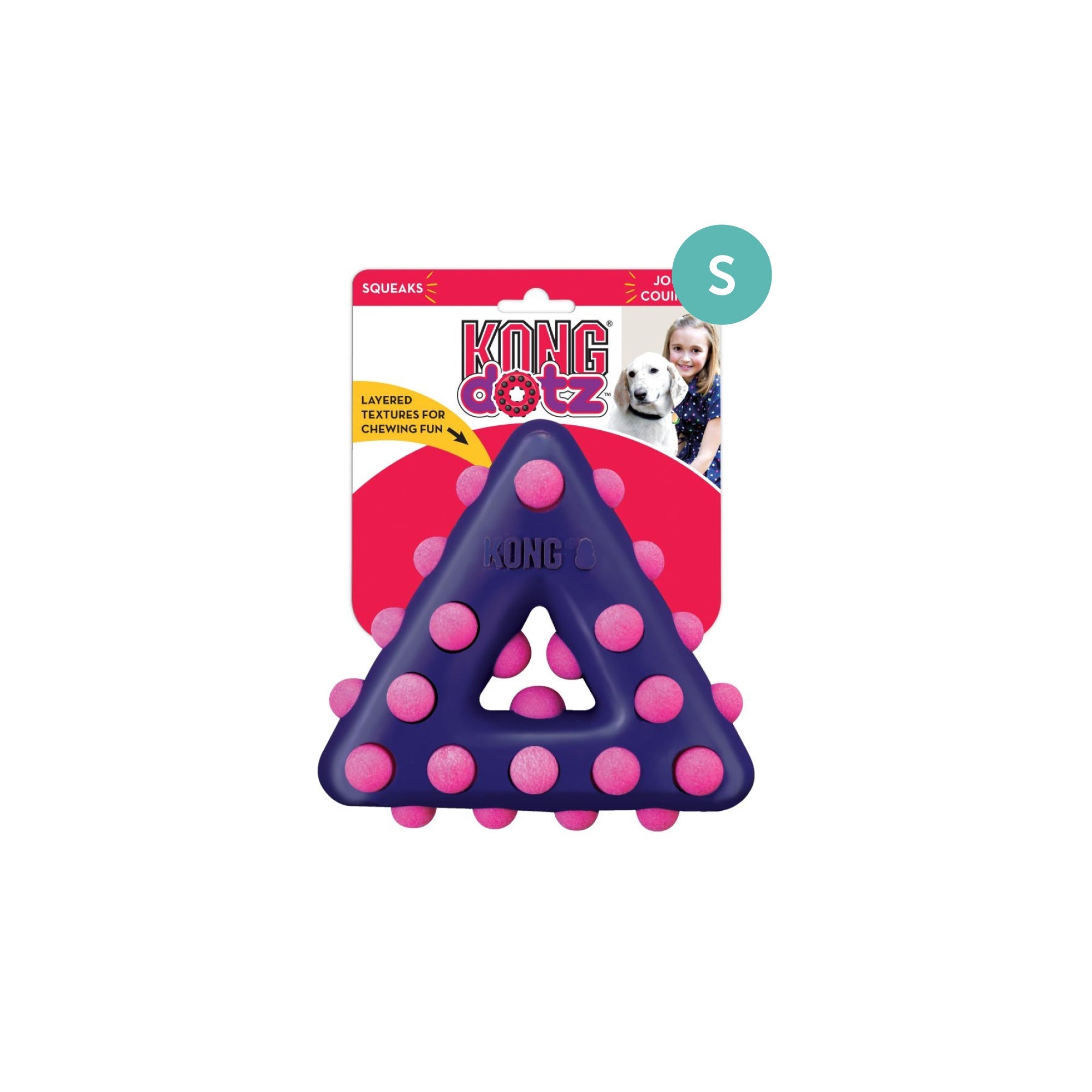 KONG Dotz Squeaker Chew Toy