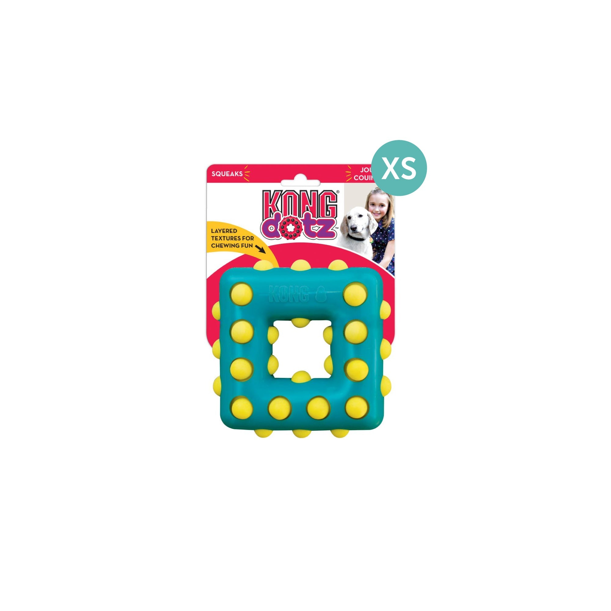 KONG Dotz Squeaker Chew Toy