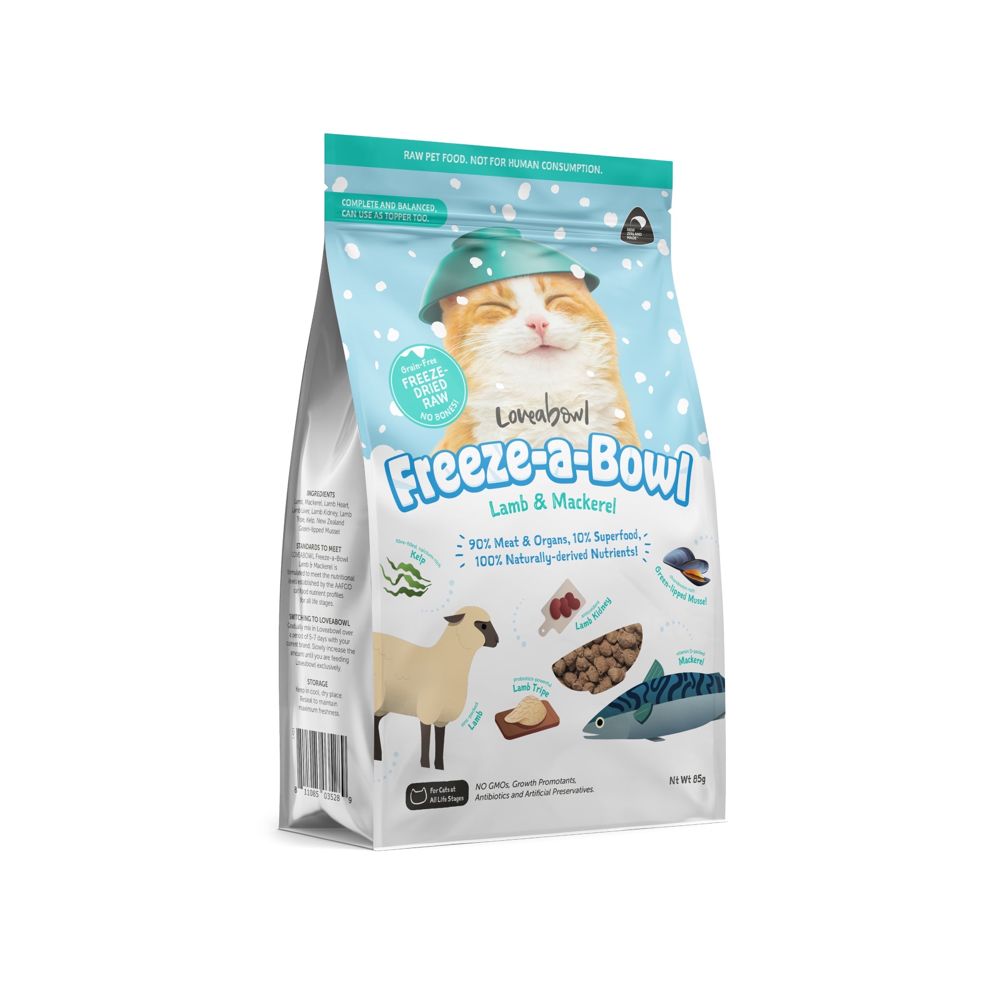 Loveabowl Freeze-a-Bowl Freeze Dried Cat Food 85g