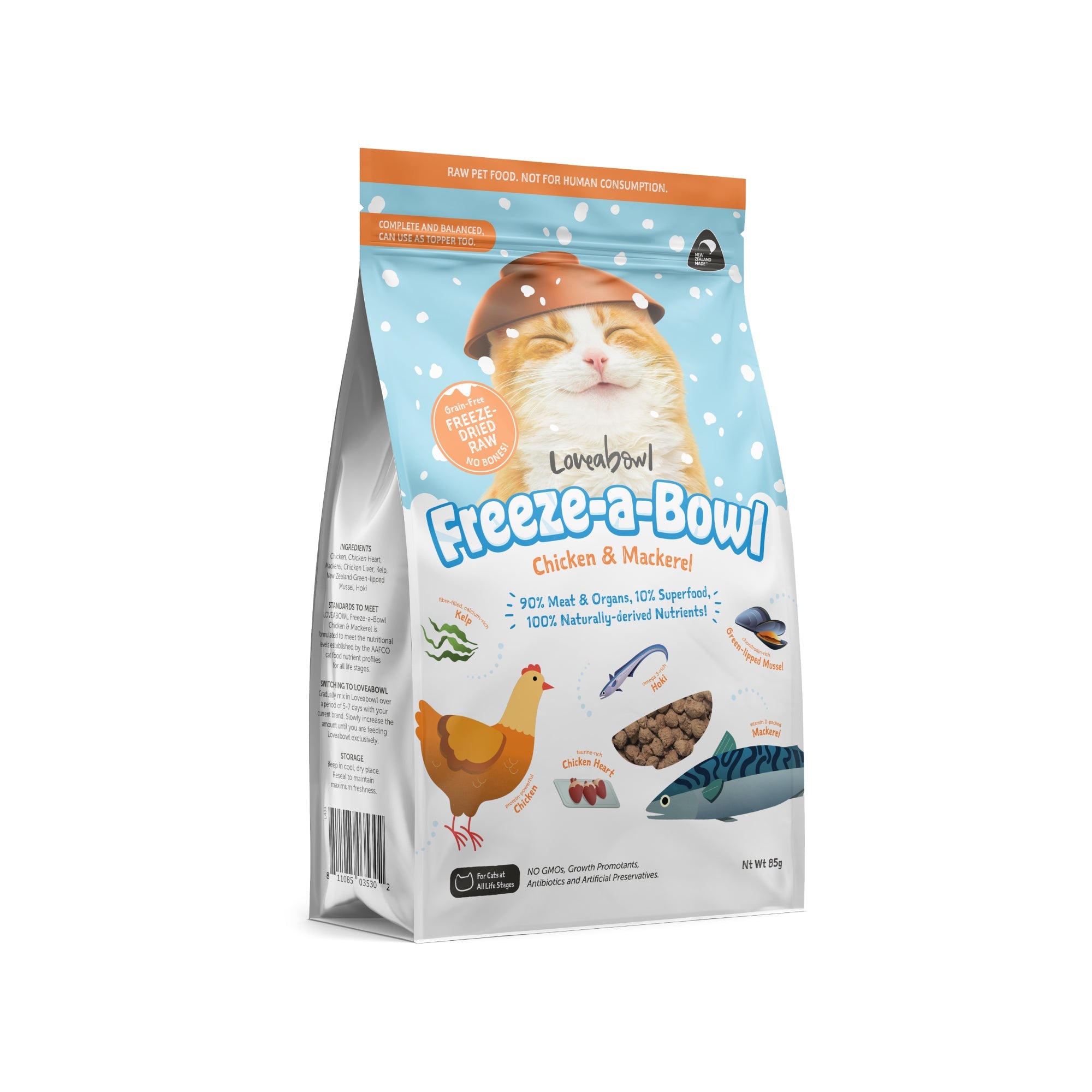 Loveabowl Freeze-a-Bowl Freeze Dried Cat Food 85g