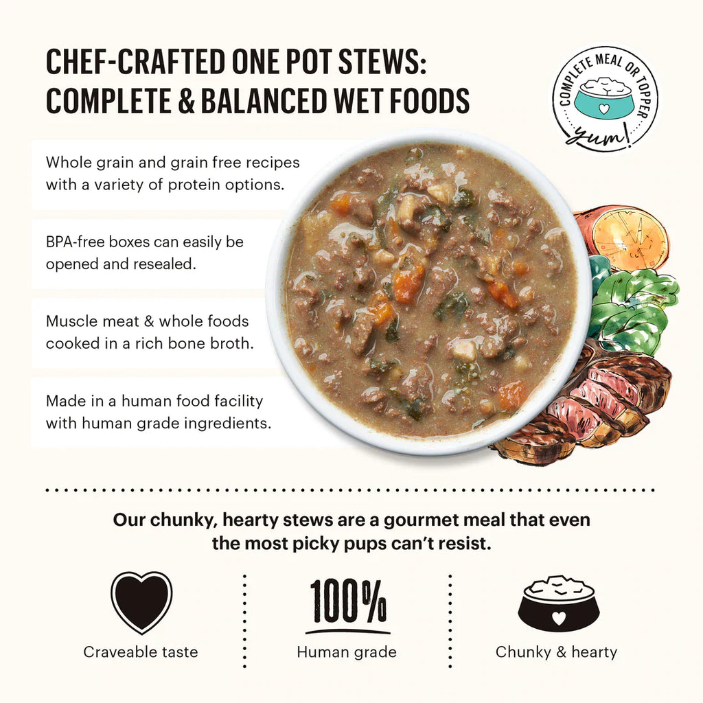 The Honest Kitchen One Pot Stews Wet Dog Food Braised Beef & Lamb 10.05oz