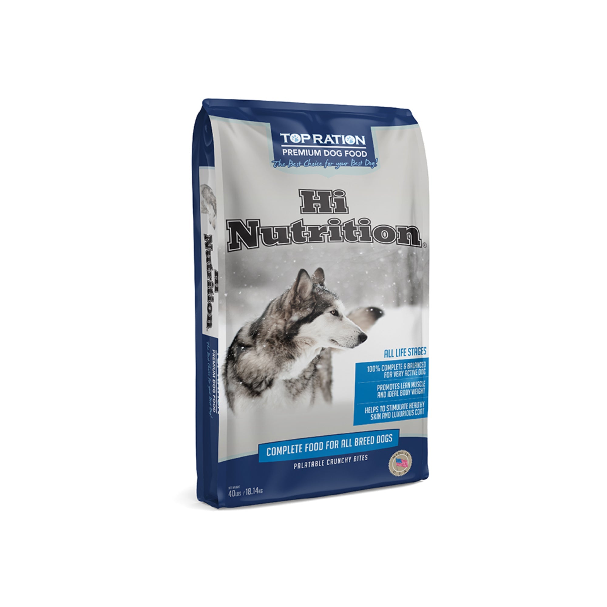 Top Ration Premium Dog Dry Food 18.14kg