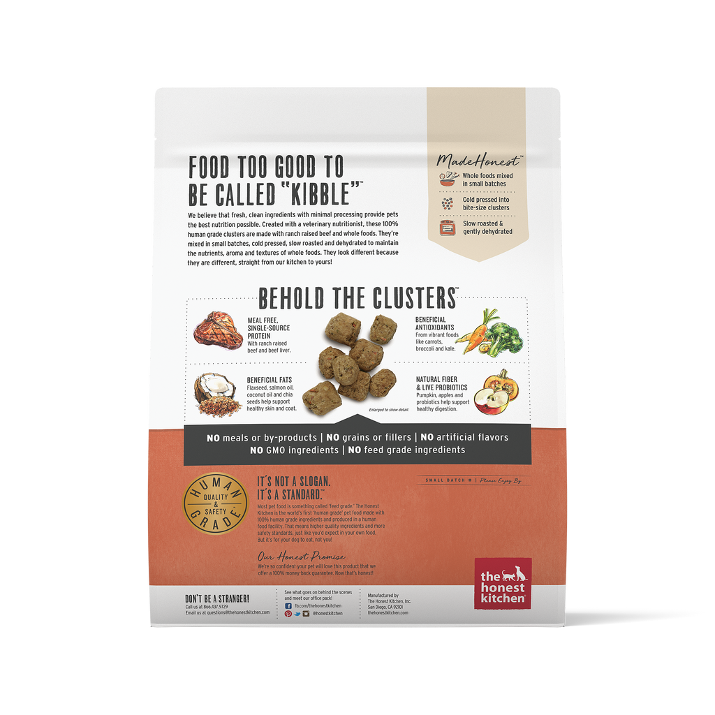 The Honest Kitchen Tasty Whole Food Clusters Grain Free Dog Food 5lbs