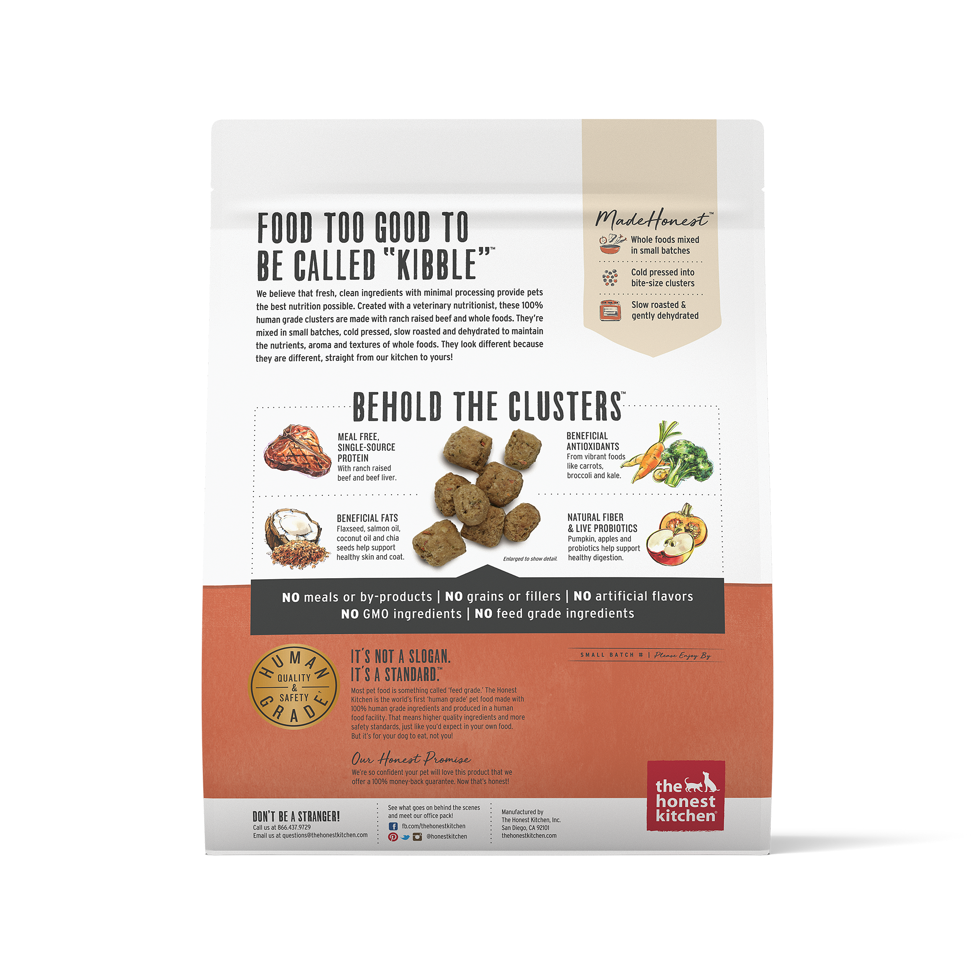 The Honest Kitchen Tasty Whole Food Clusters Grain Free Dog Food 5lbs
