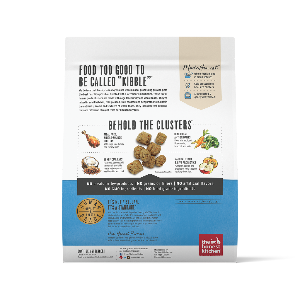 The Honest Kitchen Tasty Whole Food Clusters Grain Free Dog Food 5lbs