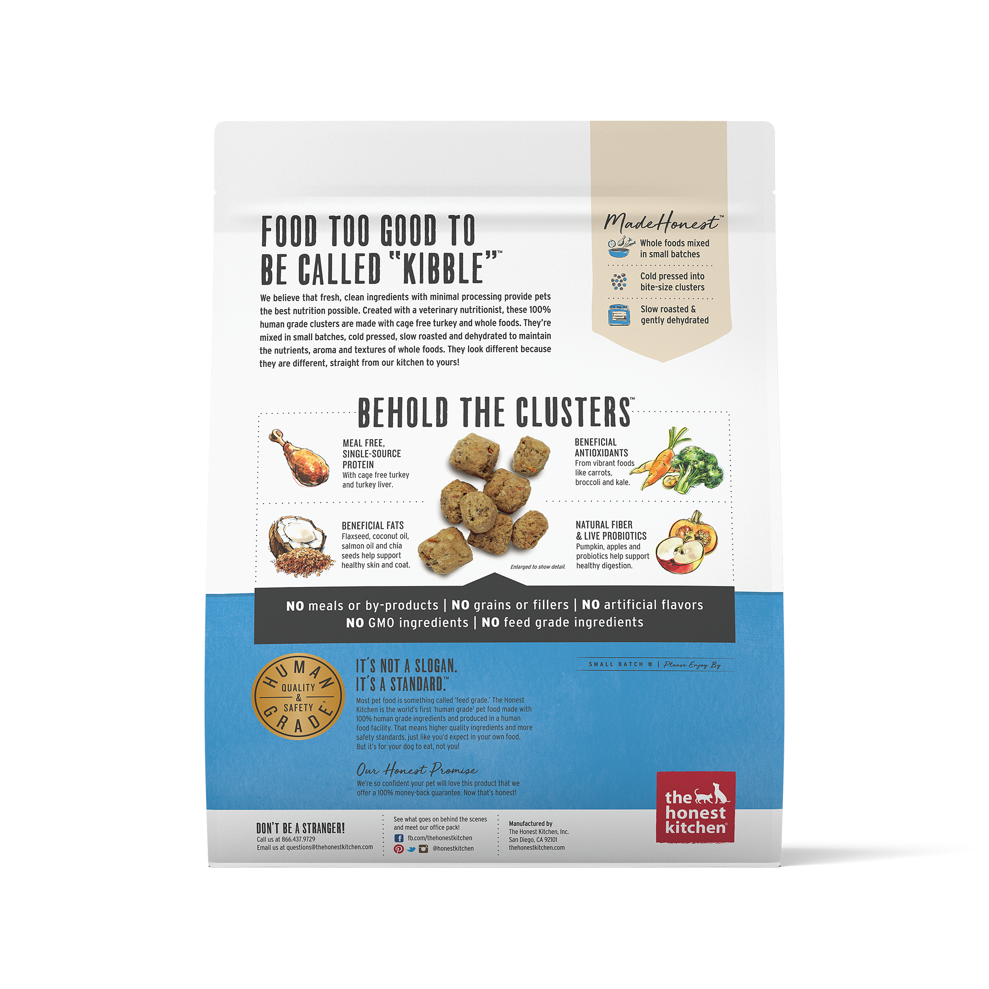 The Honest Kitchen Tasty Whole Food Clusters Grain Free Dog Food 5lbs