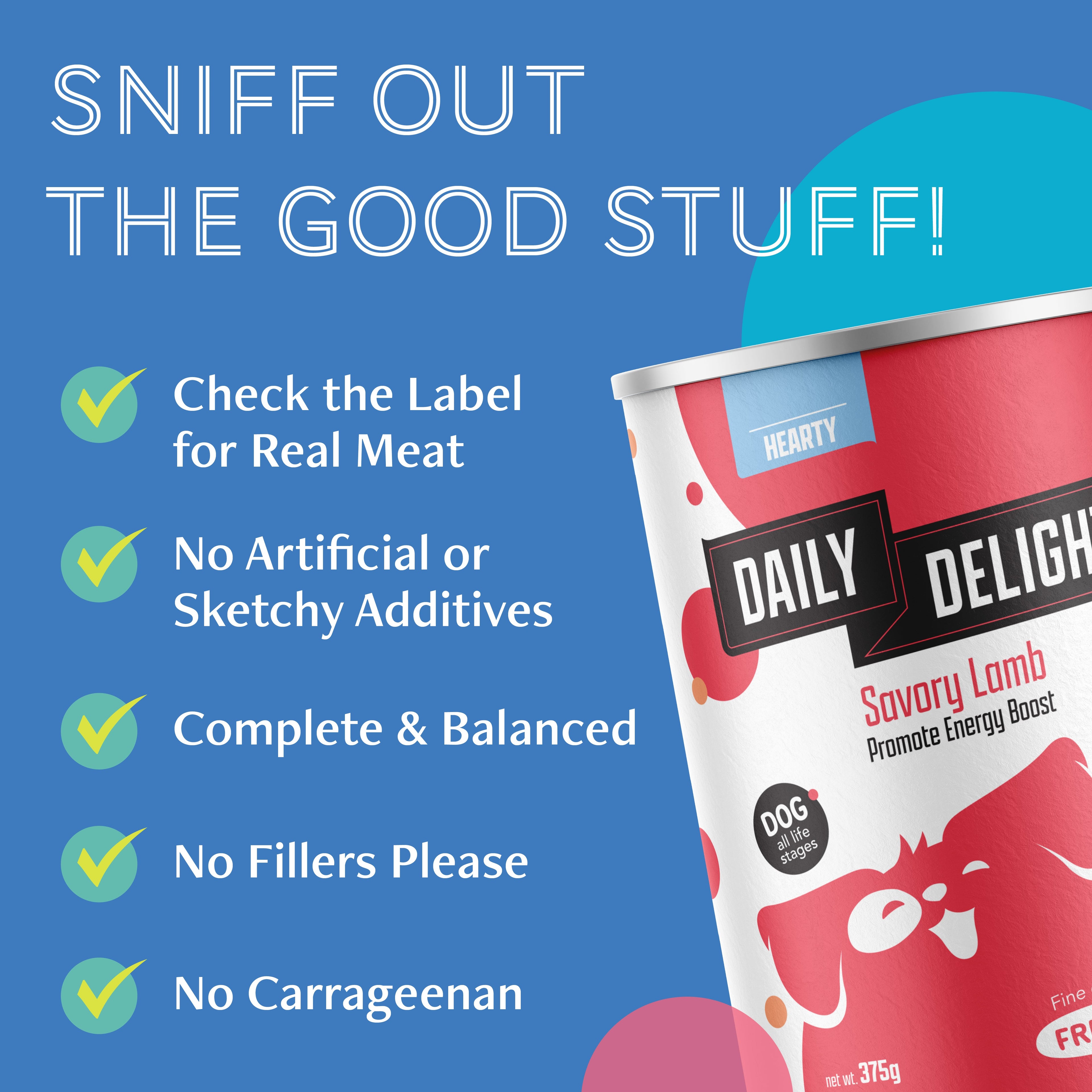 Daily Delight Wholesome & Hearty Dog Wet Food 375g