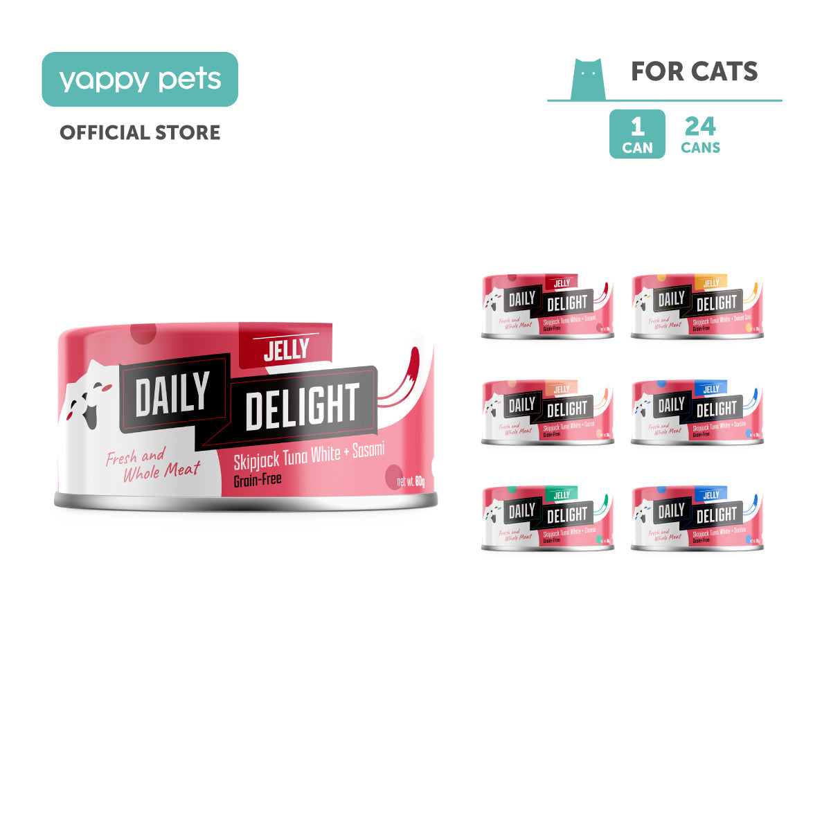 Daily Delight Jelly Skipjack Tuna Cat Wet Food 80g