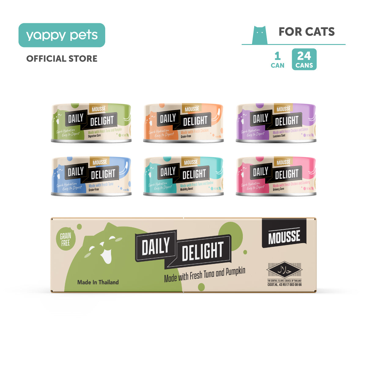 Daily Delight Mousse Cat Wet Food 80g x 24 (Carton)