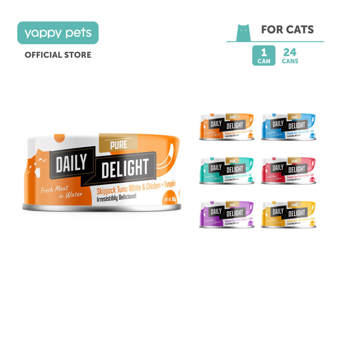 Daily Delight Pure Skipjack Tuna & Chicken Cat Wet Food 80g