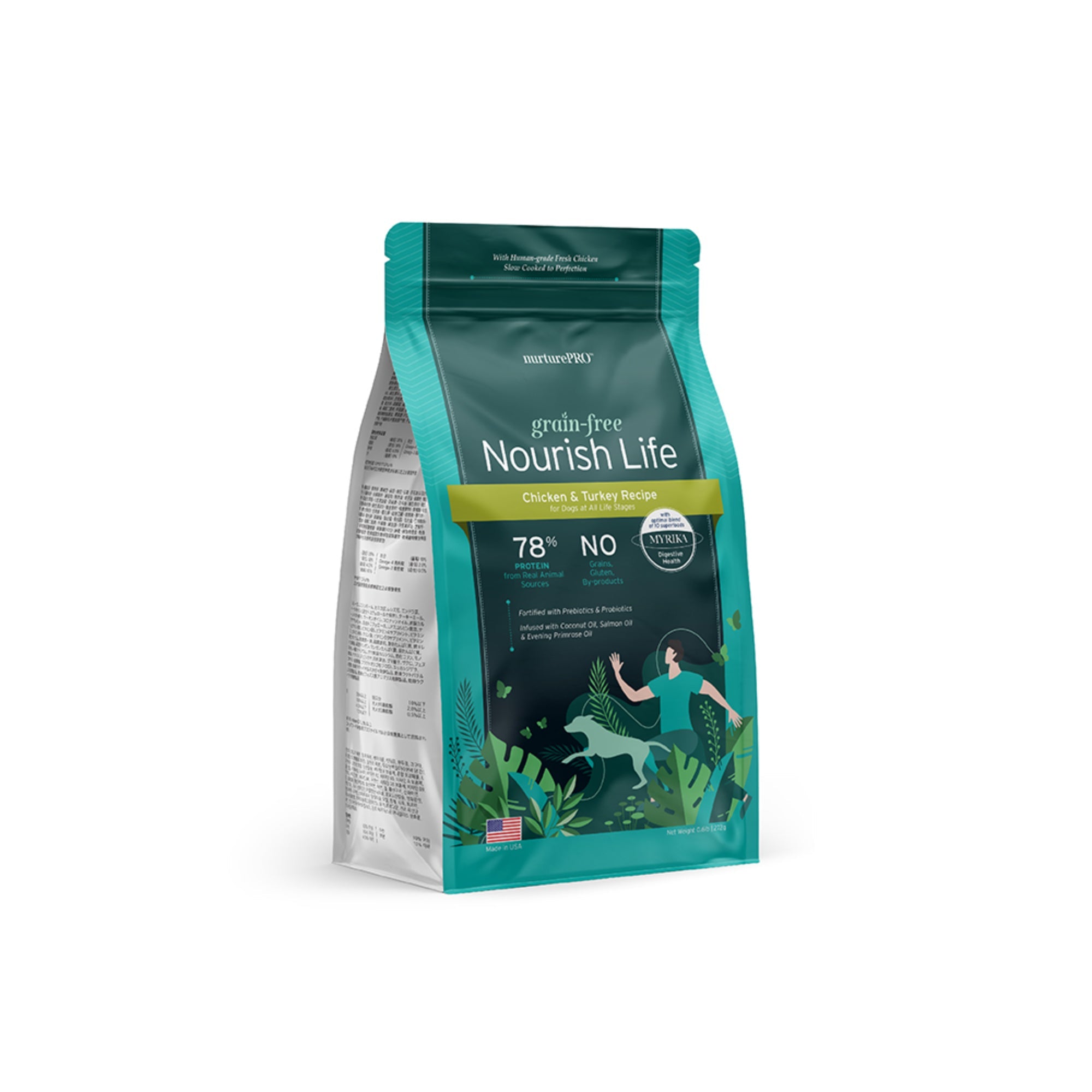 nurturepro Chicken and Turkey Grain Free Dog Dry Food for for All Life Stages 272g Trial Pack 