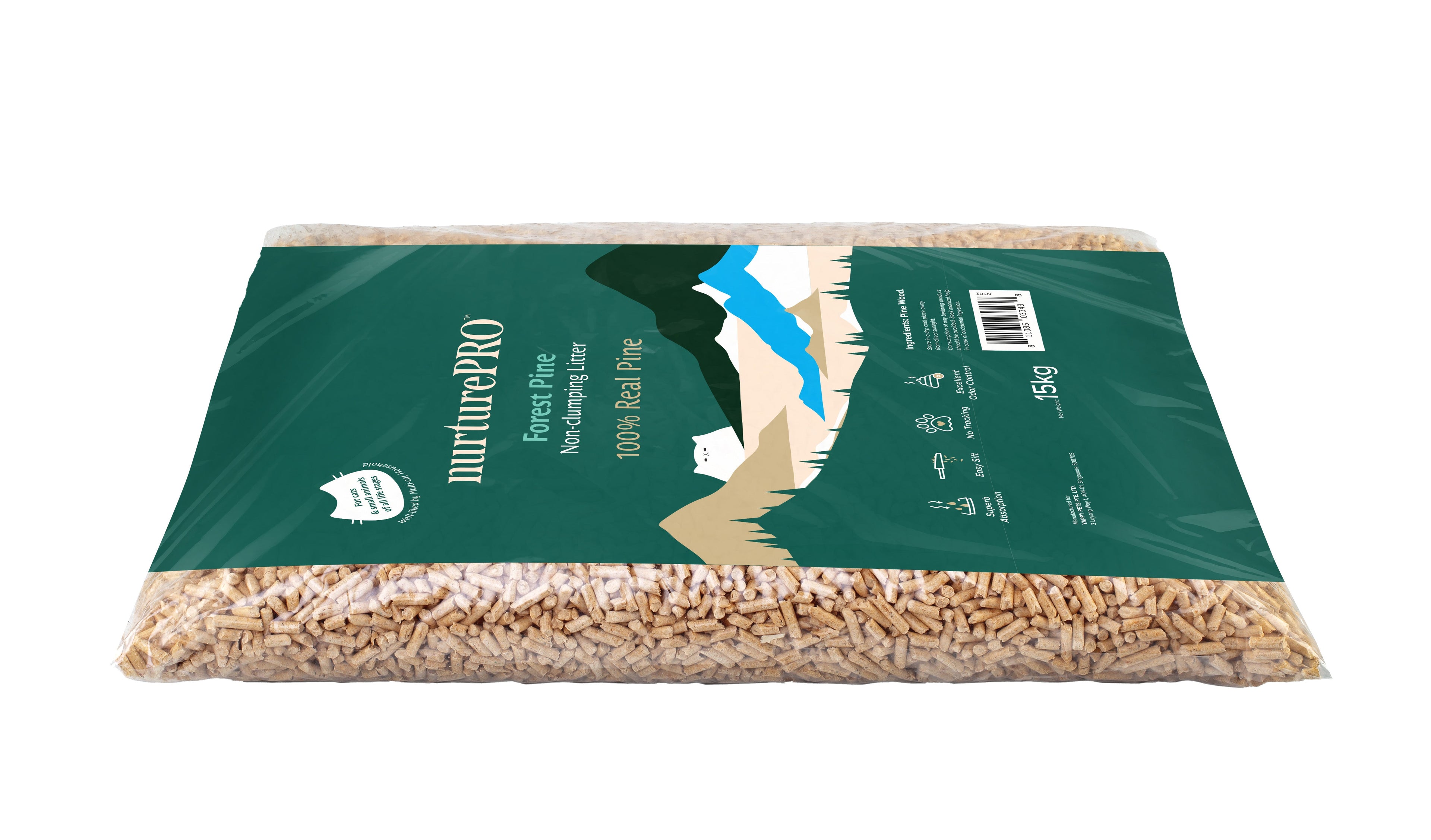 nurturepro™ Forest Pine Wood Cat Litter 15kg