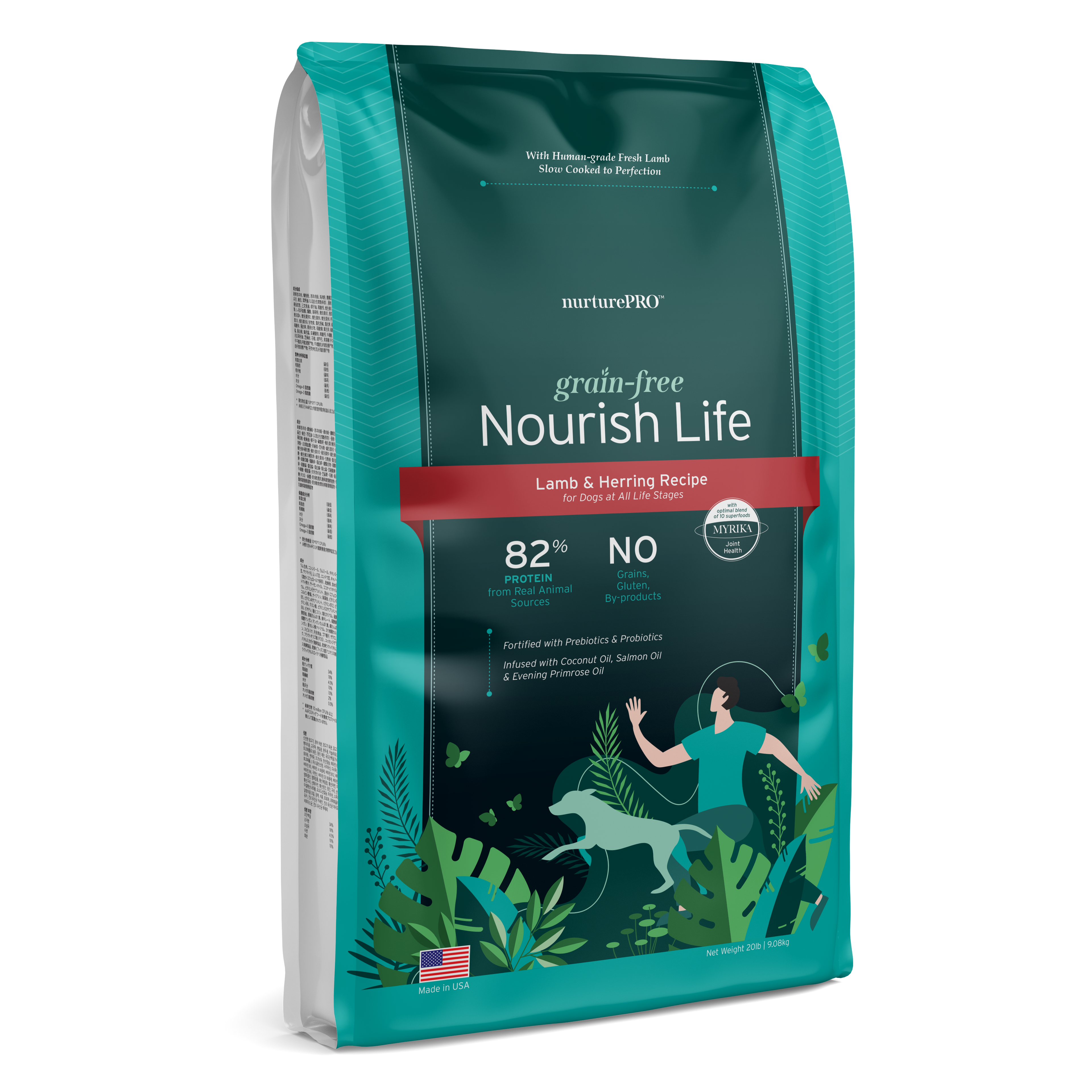 nurturepro Lamb and Herring Grain Free Dog Dry Food for all Life Stages 9.08kg