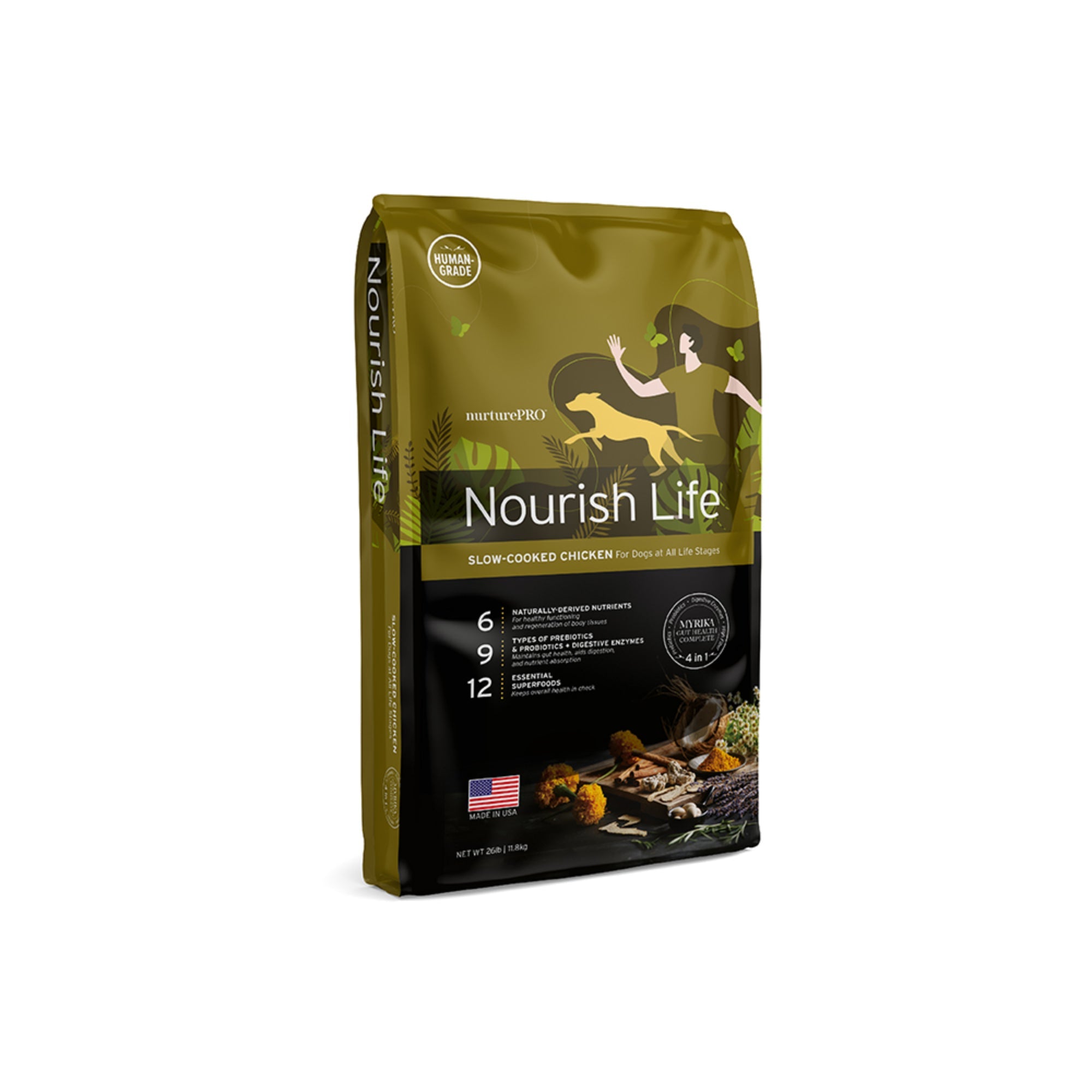 nurturepro Nourish Life Slow Cooked Chicken Dog Dry Food for Dogs and Puppies 11.8kg