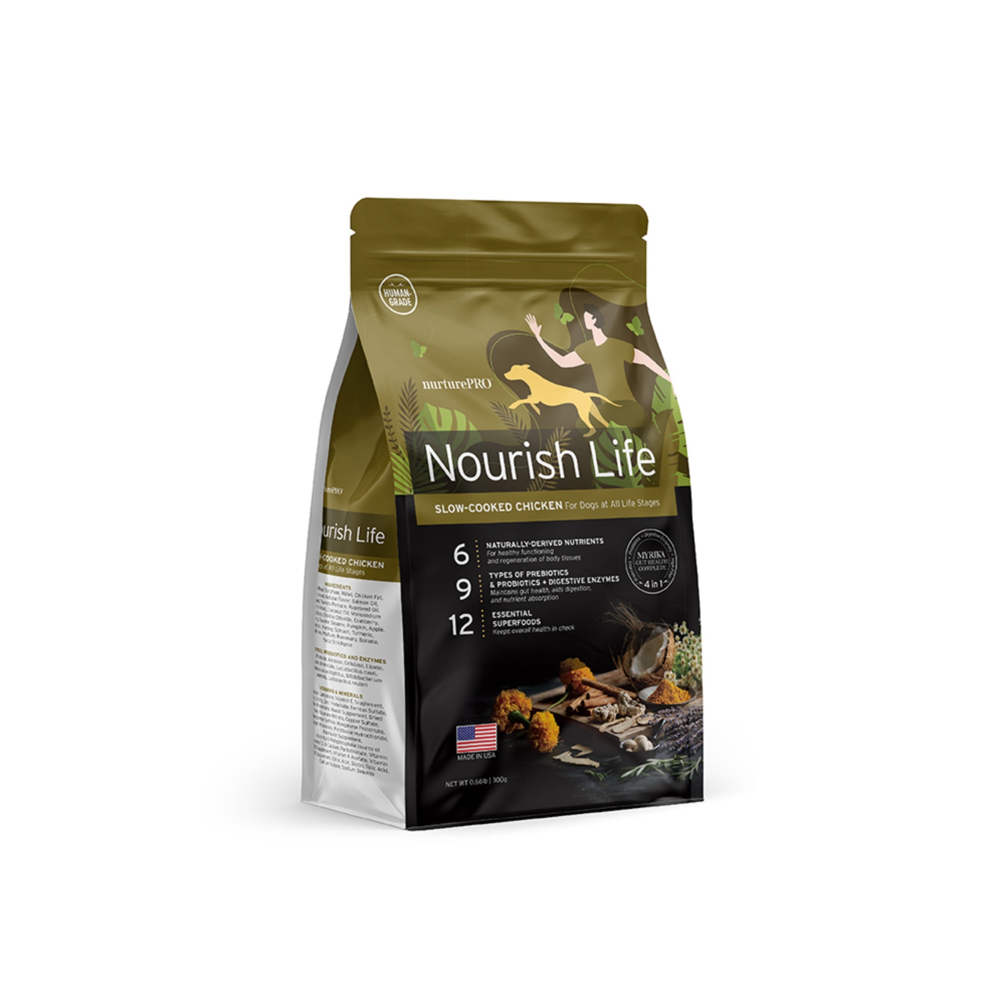 nurturepro Nourish Life Slow Cooked Chicken Dog Dry Food for Dogs and Puppies 300g Sample