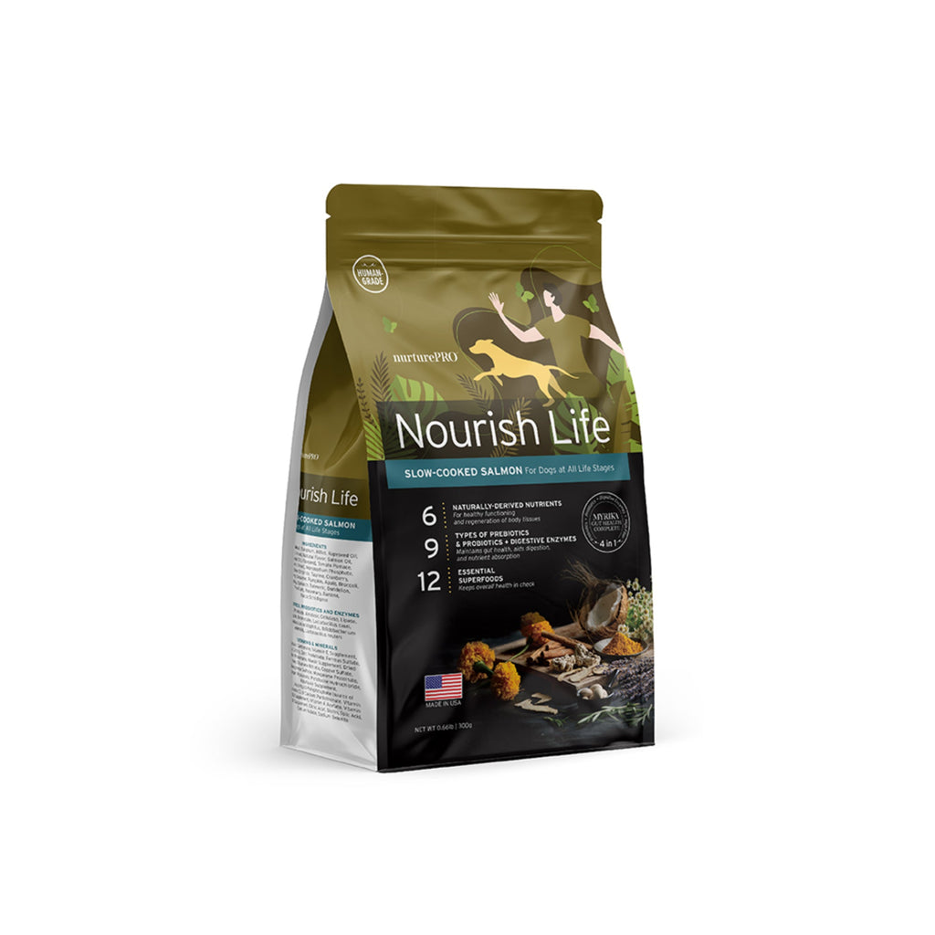 nurturepro Nourish Life Slow Cooked Alaskan Salmon Dog Dry Food for Dogs and Puppies 300g Sample